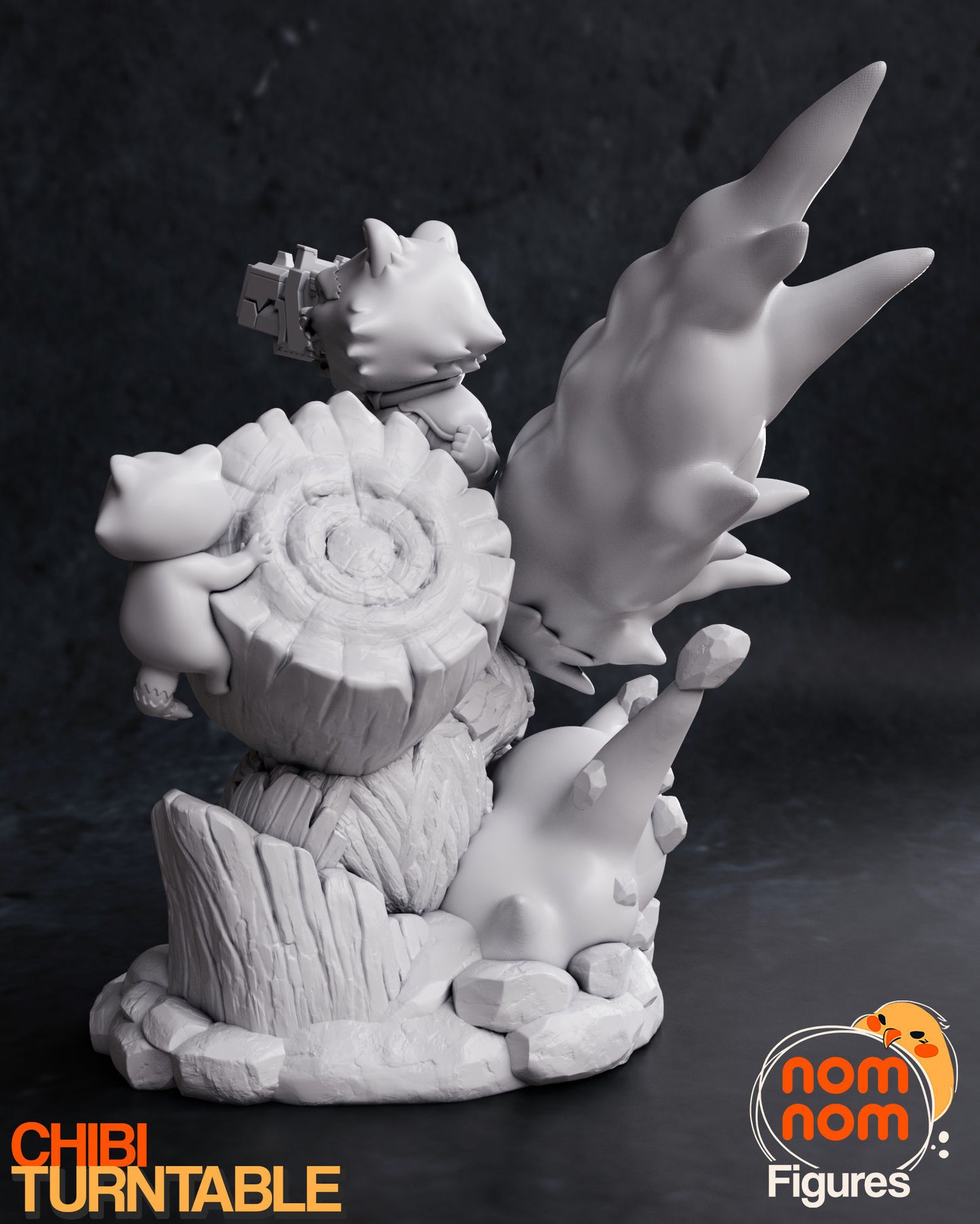 Chibi Rocket & Groot | 4" Resin Model Kit | DIY Guardians of the Galaxy Duo