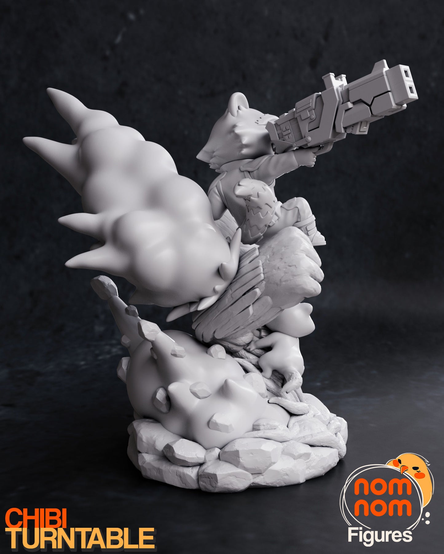 Chibi Rocket & Groot | 4" Resin Model Kit | DIY Guardians of the Galaxy Duo