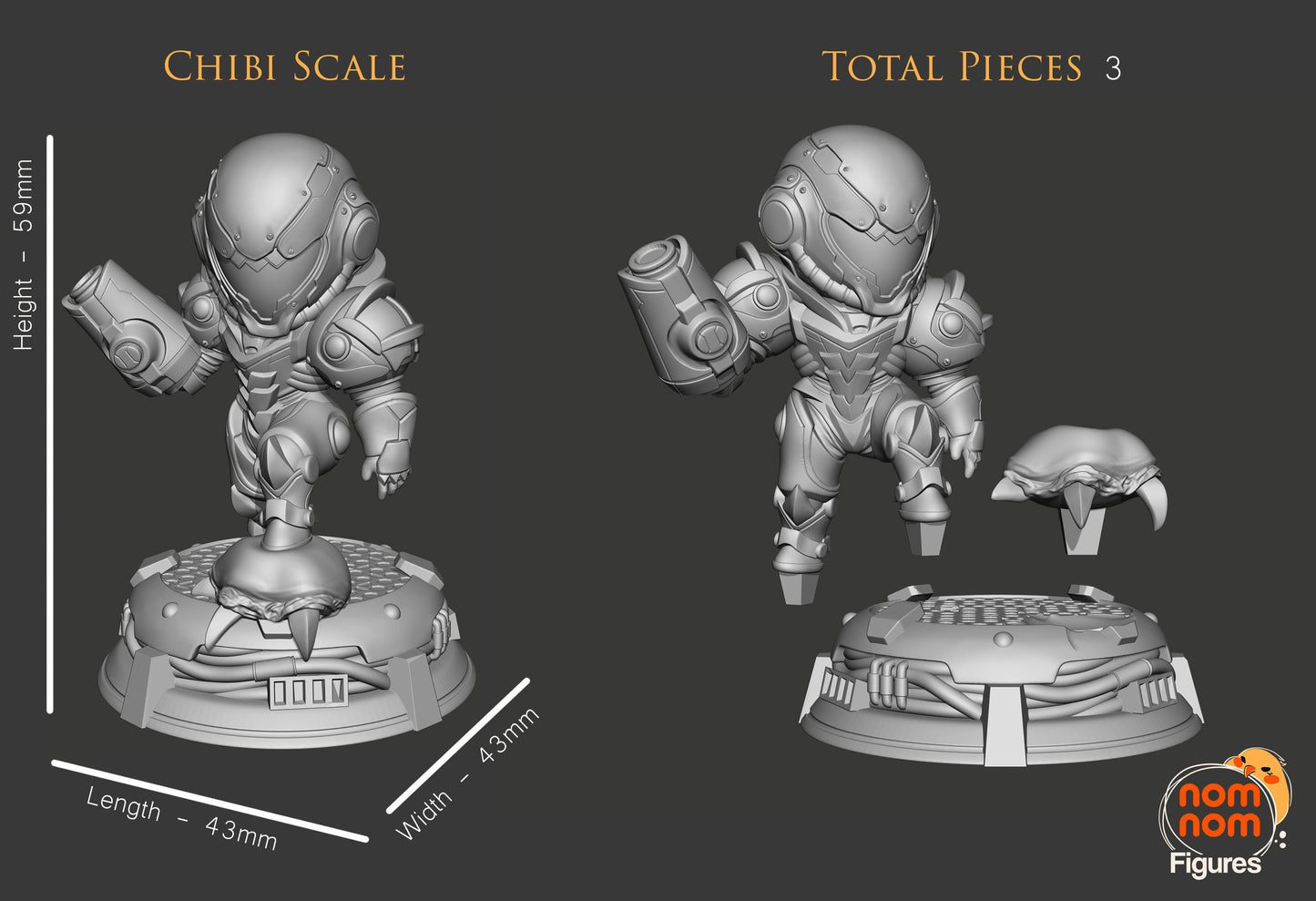 Chibi Samus Aran | 2.5-Inch Resin Model Kit | Metroid