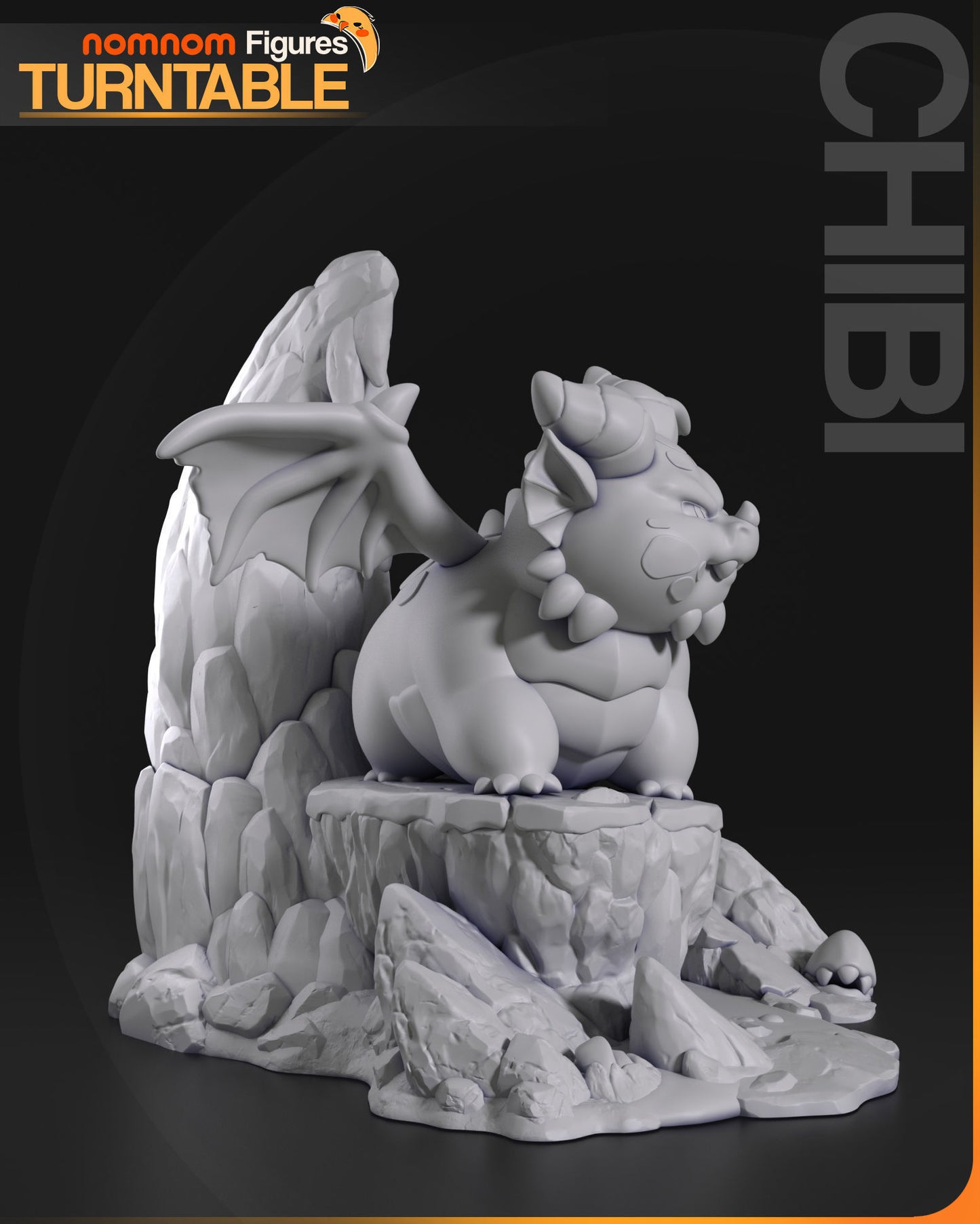 Chibi Themberchaud | 3.5" Resin Model Kit | DIY DND Red Dragon