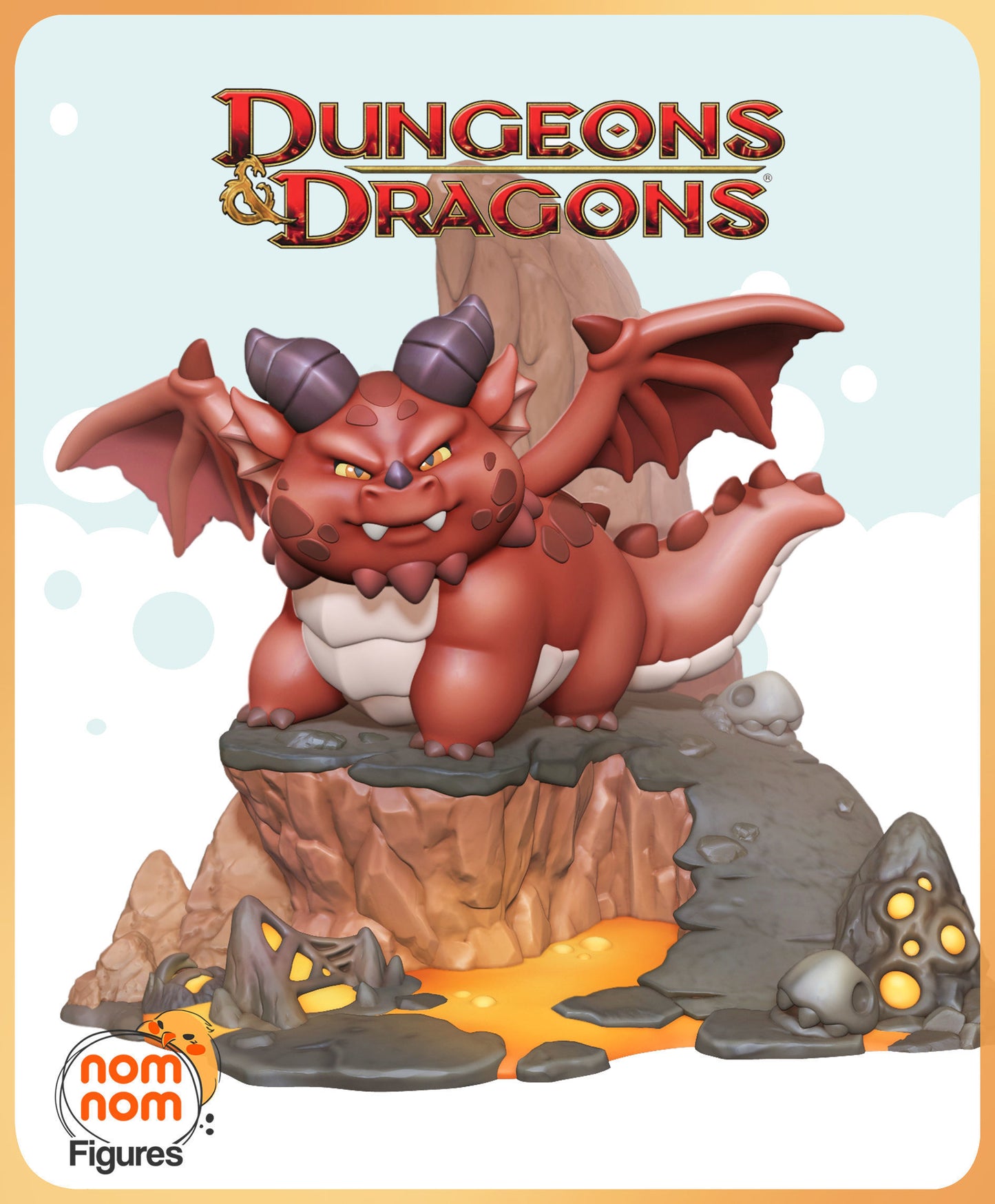 Chibi Themberchaud | 3.5" Resin Model Kit | DIY DND Red Dragon