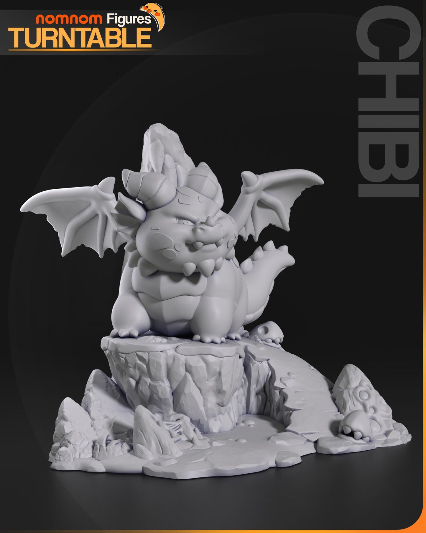 Chibi Themberchaud | 3.5" Resin Model Kit | DIY DND Red Dragon