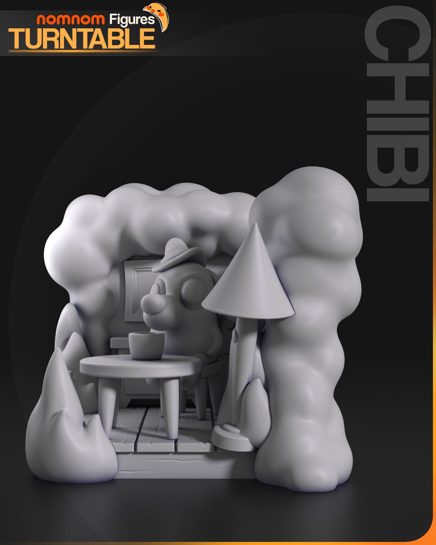 Chibi This is Fine Meme | 3" Resin Model Kit | DIY Meme Character Scene