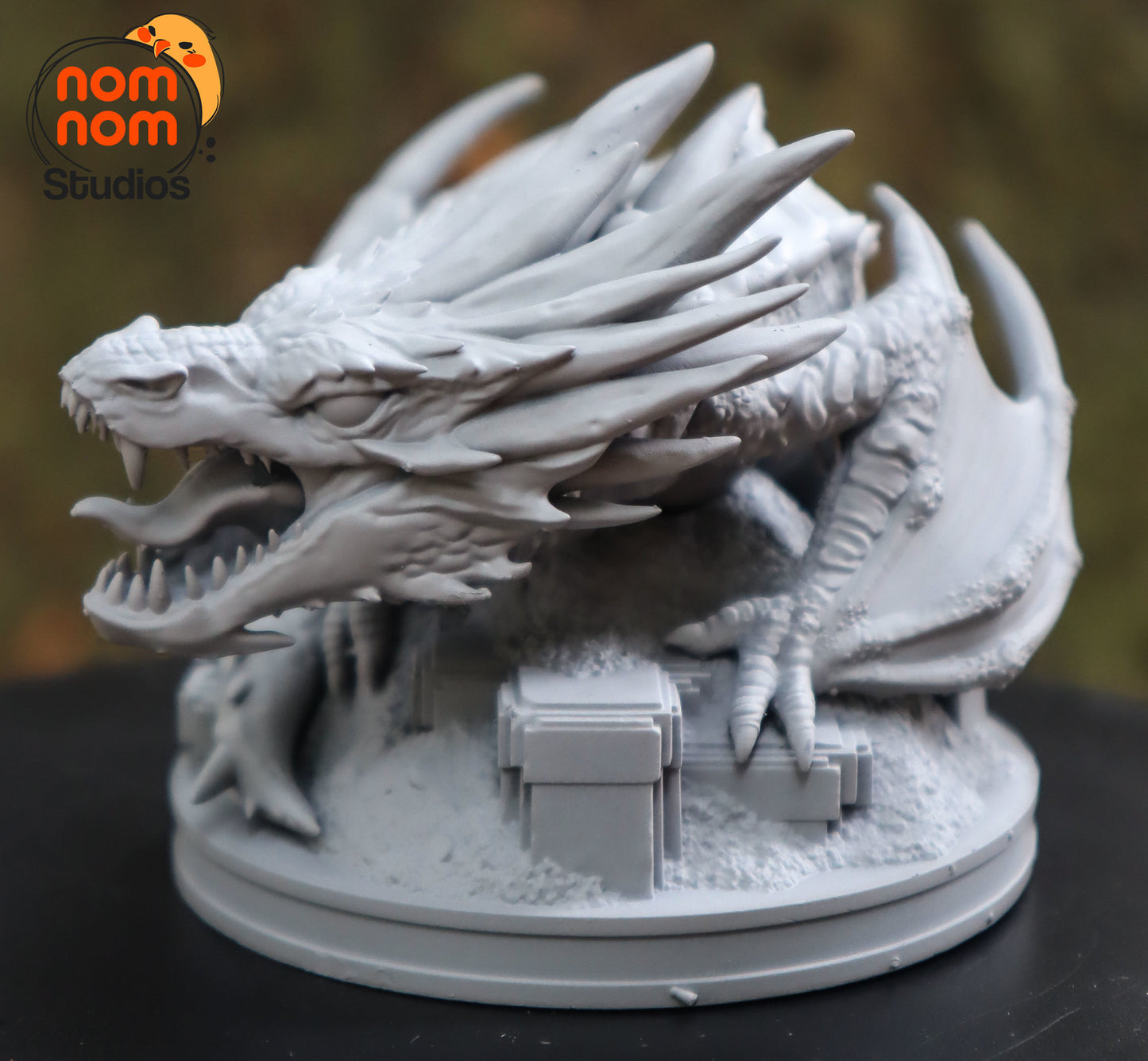 Chibi Smaug | 2.5" Resin Model Kit | DIY The Hobbit Dragon on Gold Pile