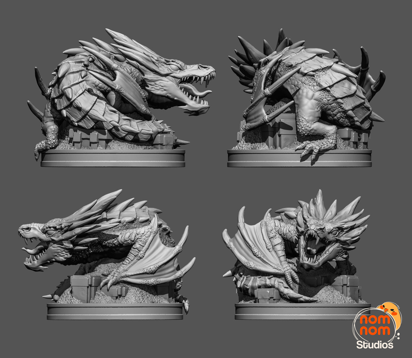 Chibi Smaug | 2.5" Resin Model Kit | DIY The Hobbit Dragon on Gold Pile