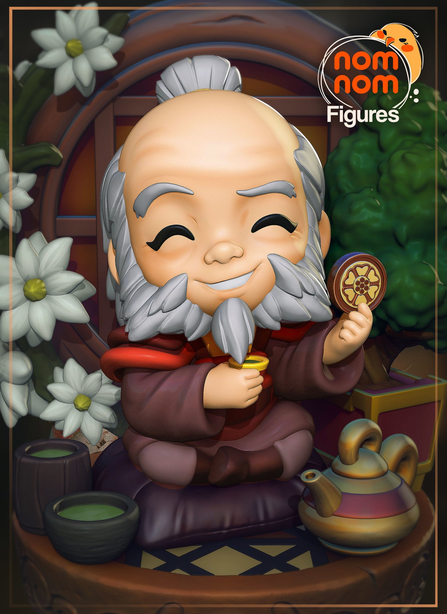 Chibi Uncle Iroh | 3" Resin Model Kit | DIY Avatar The Last Airbender