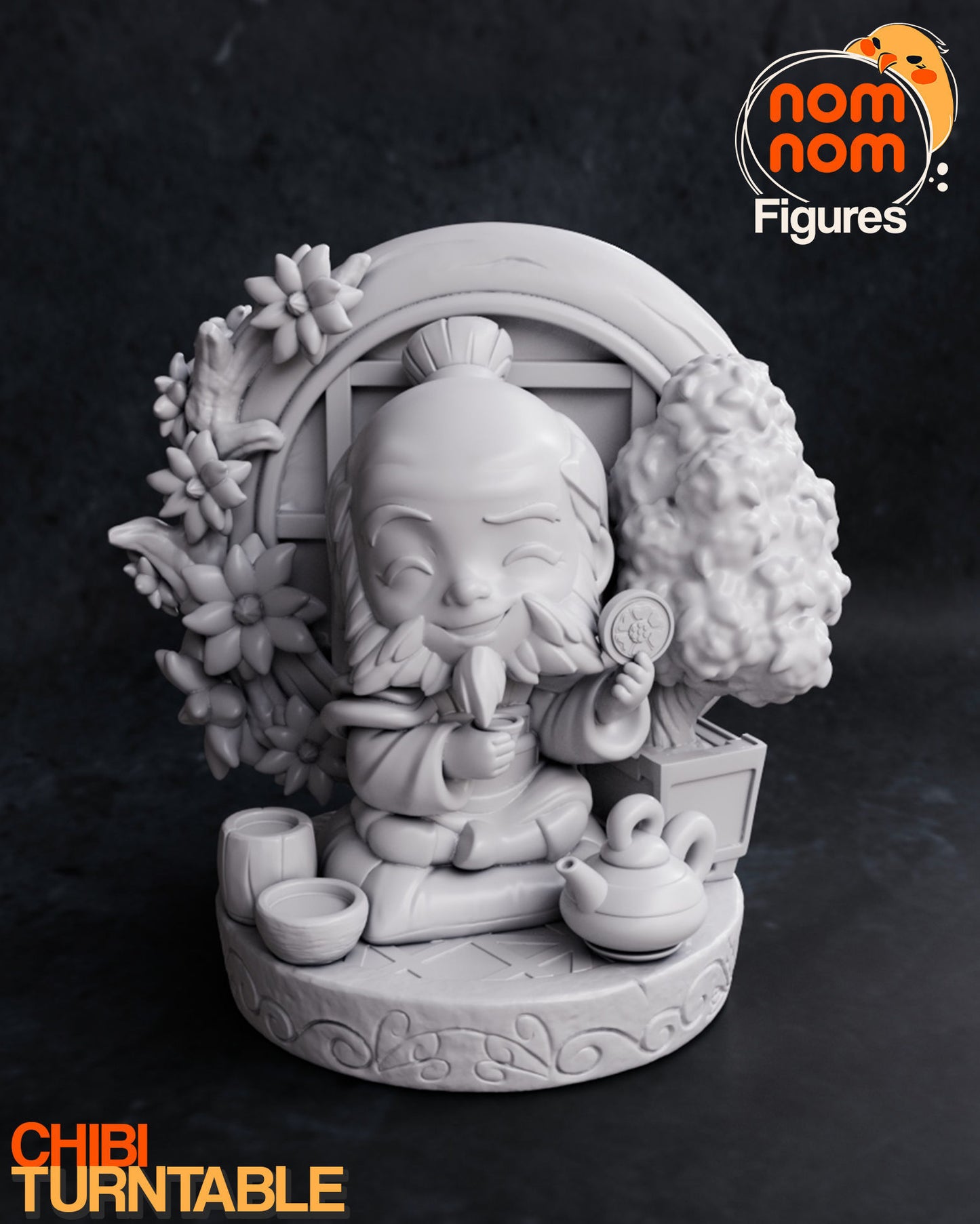 Chibi Uncle Iroh | 3" Resin Model Kit | DIY Avatar The Last Airbender