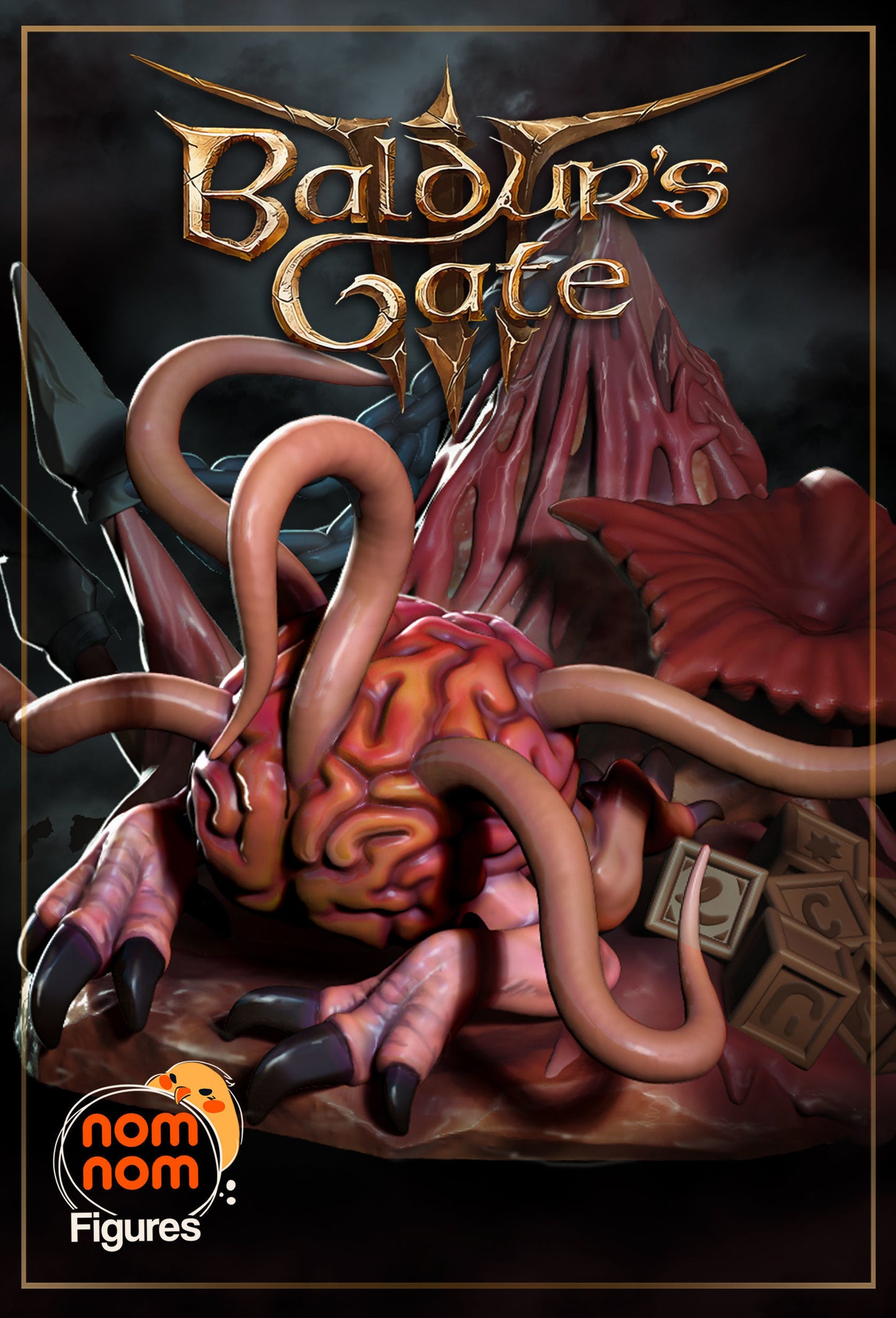 Chibi Us | 2.5-Inch Resin Model Kit | BG3 Baldur's Gate Intellect Devourer Follower
