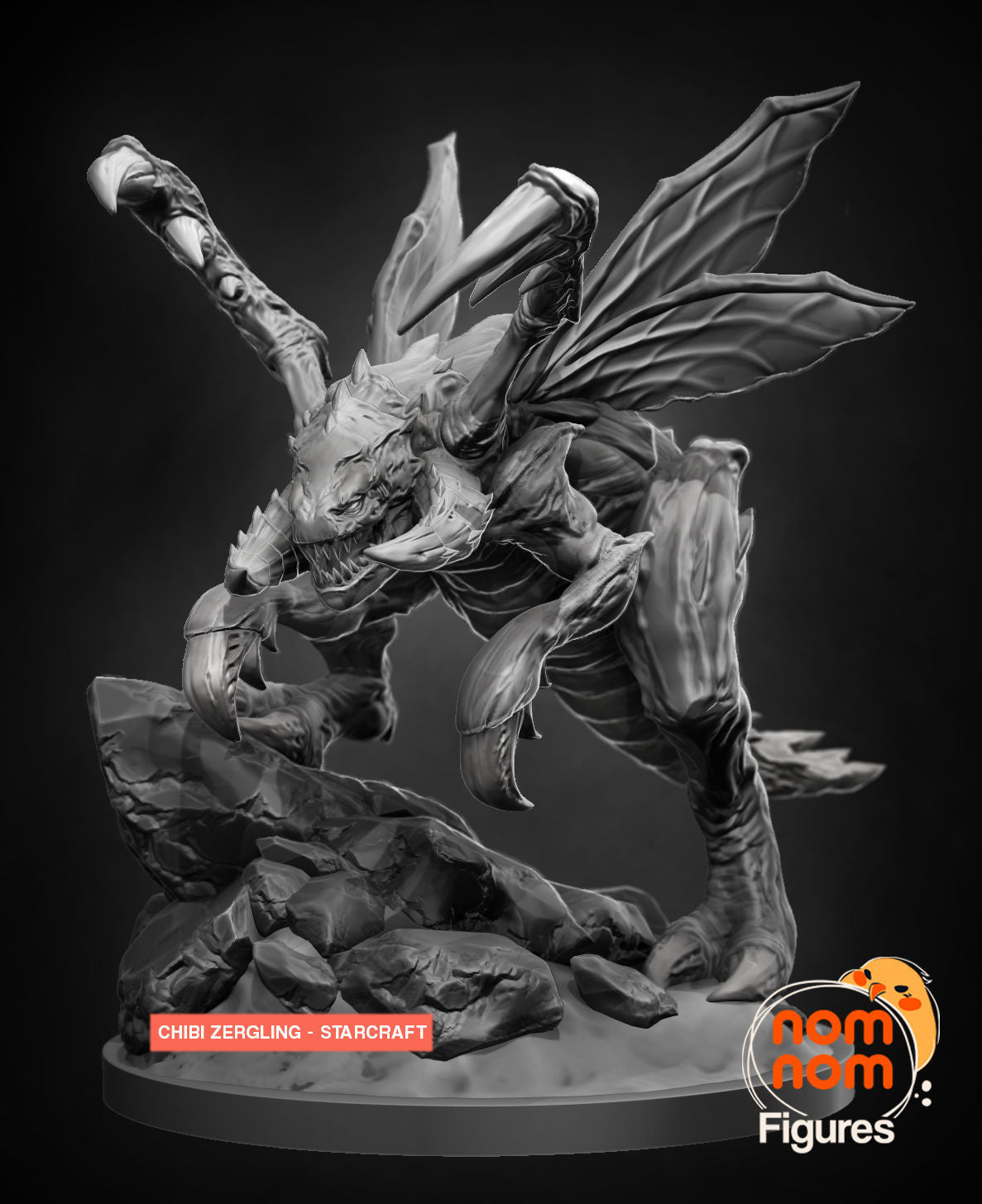 Chibi Zergling | 3" Resin Model Kit | DIY Starcraft Swarm Creature
