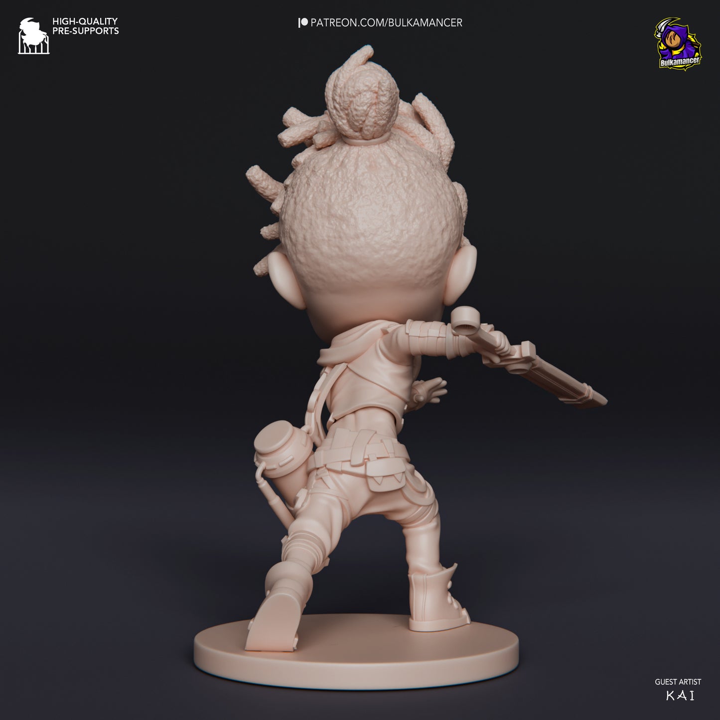Chibi Ekko | 4-Inch Resin Model Kit | DIY League of Legends Arcane Time-Bender