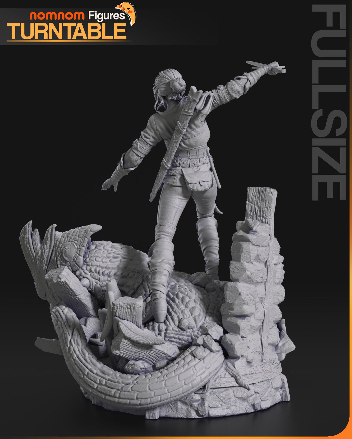 Ciri | Resin Model or Bust Kit | DIY Witcher Elder Blood Princess and Swordfighter