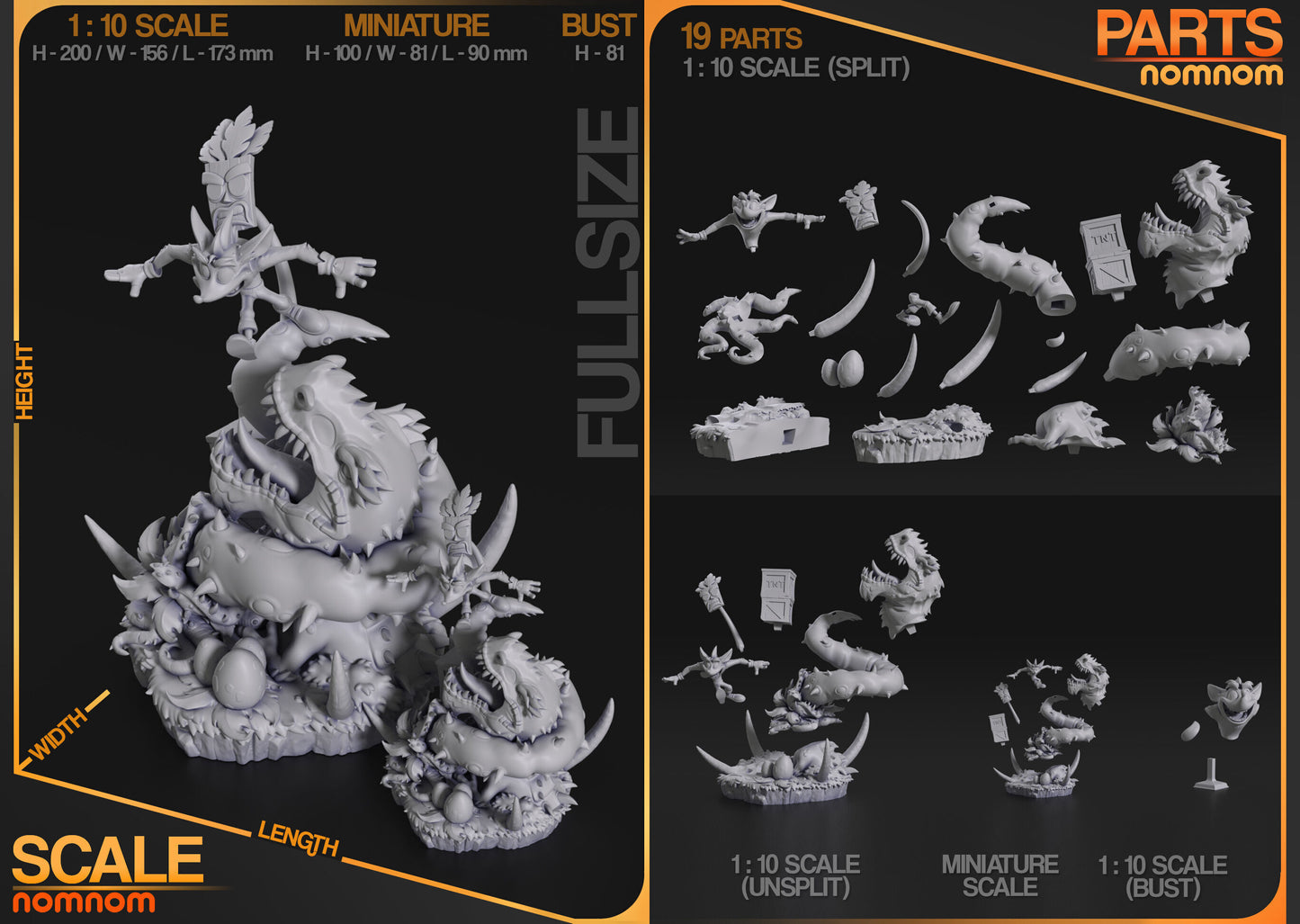 Crash Bandicoot | Resin Model or Bust Kit | DIY Crash’s Wild Ride with Aku Aku