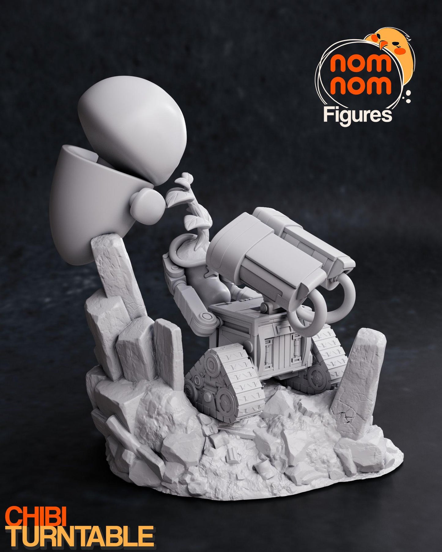 Wall-E and EVE Diorama | 3.5-Inch  Resin Model Kit | DIY Plant Scene Tribute