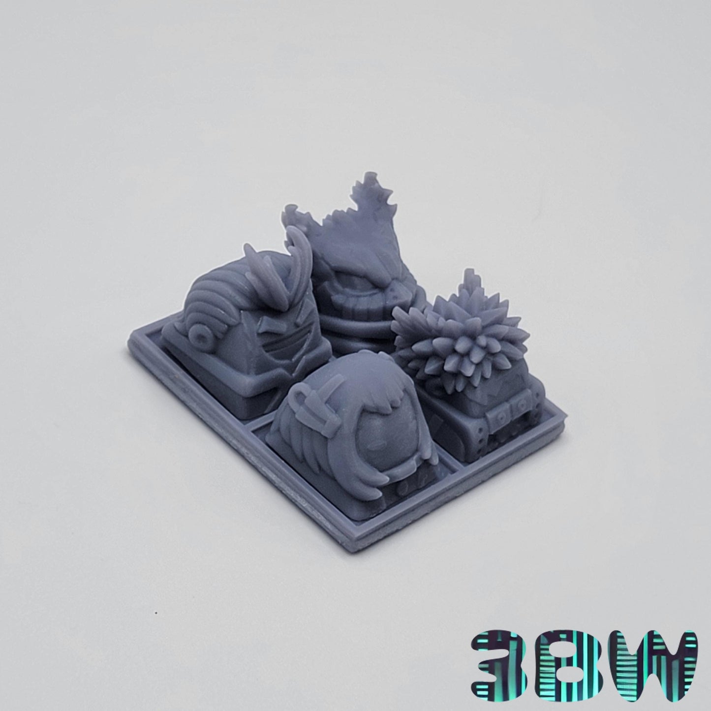 My Hero Academia Keycap Set | Unpainted Resin Artisan Caps | Cherry MX | Bakugo, Uraraka, All Might, Deku