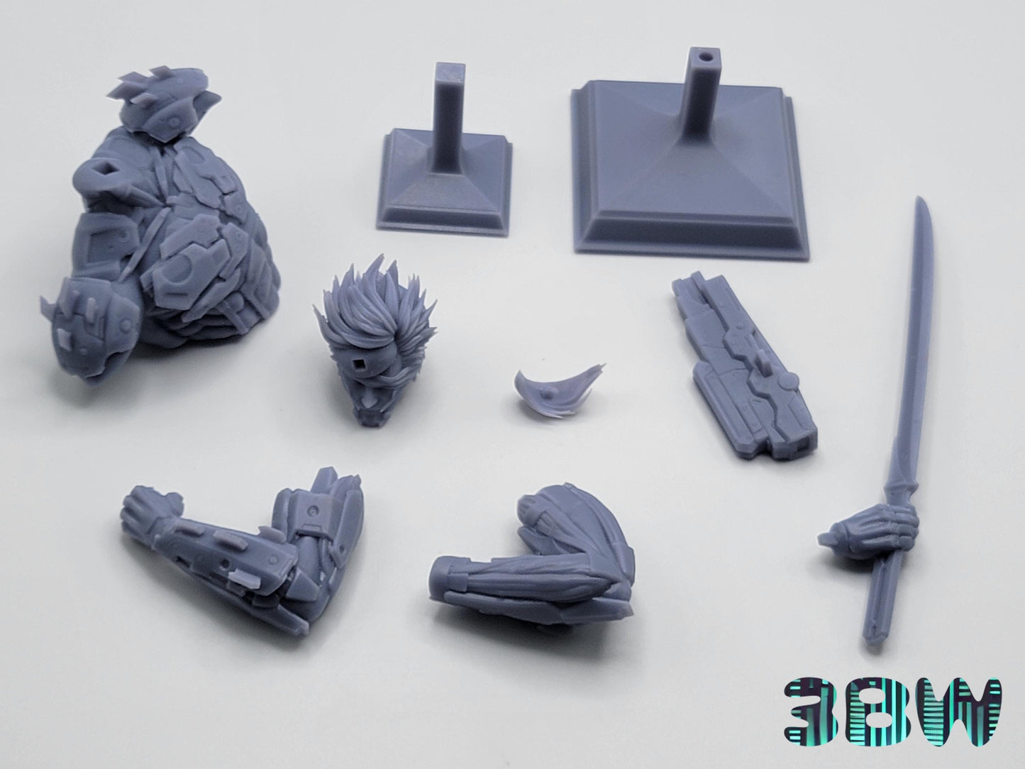 Raiden Bust | 3-Inch Resin Model Kit | DIY Metal Gear Solid Sword Pose