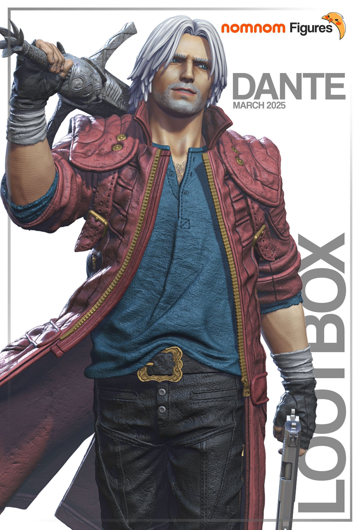 Dante | 7.5" Resin Model Kit | DIY Devil May Cry Demon Hunter