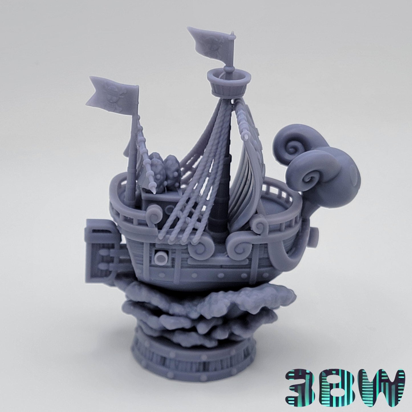 Chibi Going Merry | 4-Inch Resin Model Kit | DIY One Piece Miniature Ship Sailing