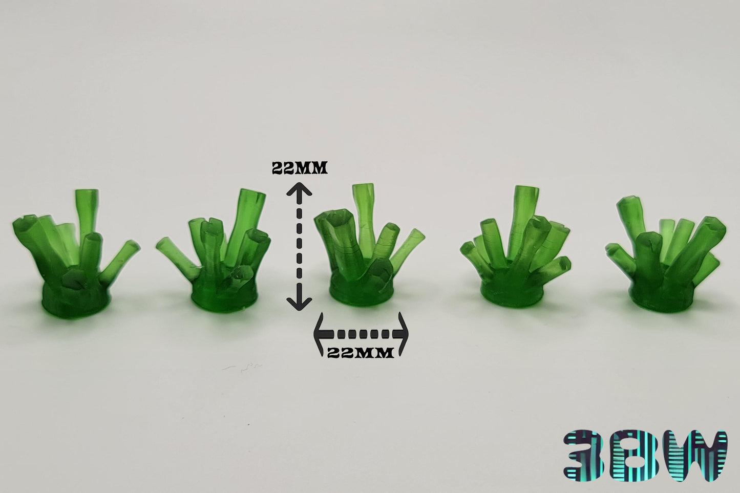 Green Crystals Set x15 | 28mm Miniature Scenery | Scatter Terrain, Runestones, Objective Markers | D&D - Warhammer 40K