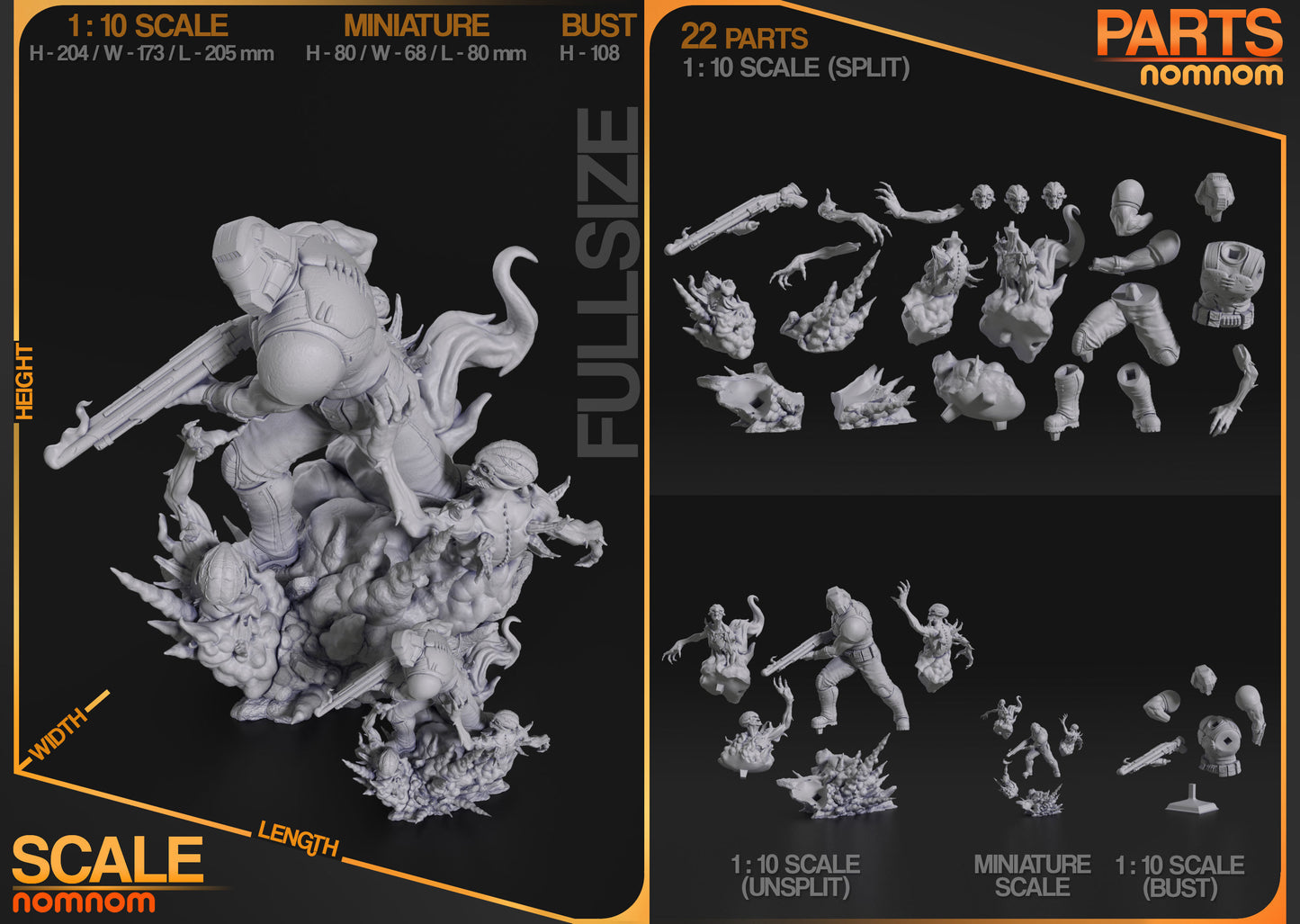 Doom Guy | Resin Model or Bust Kit | DIY DOOM Slayer
