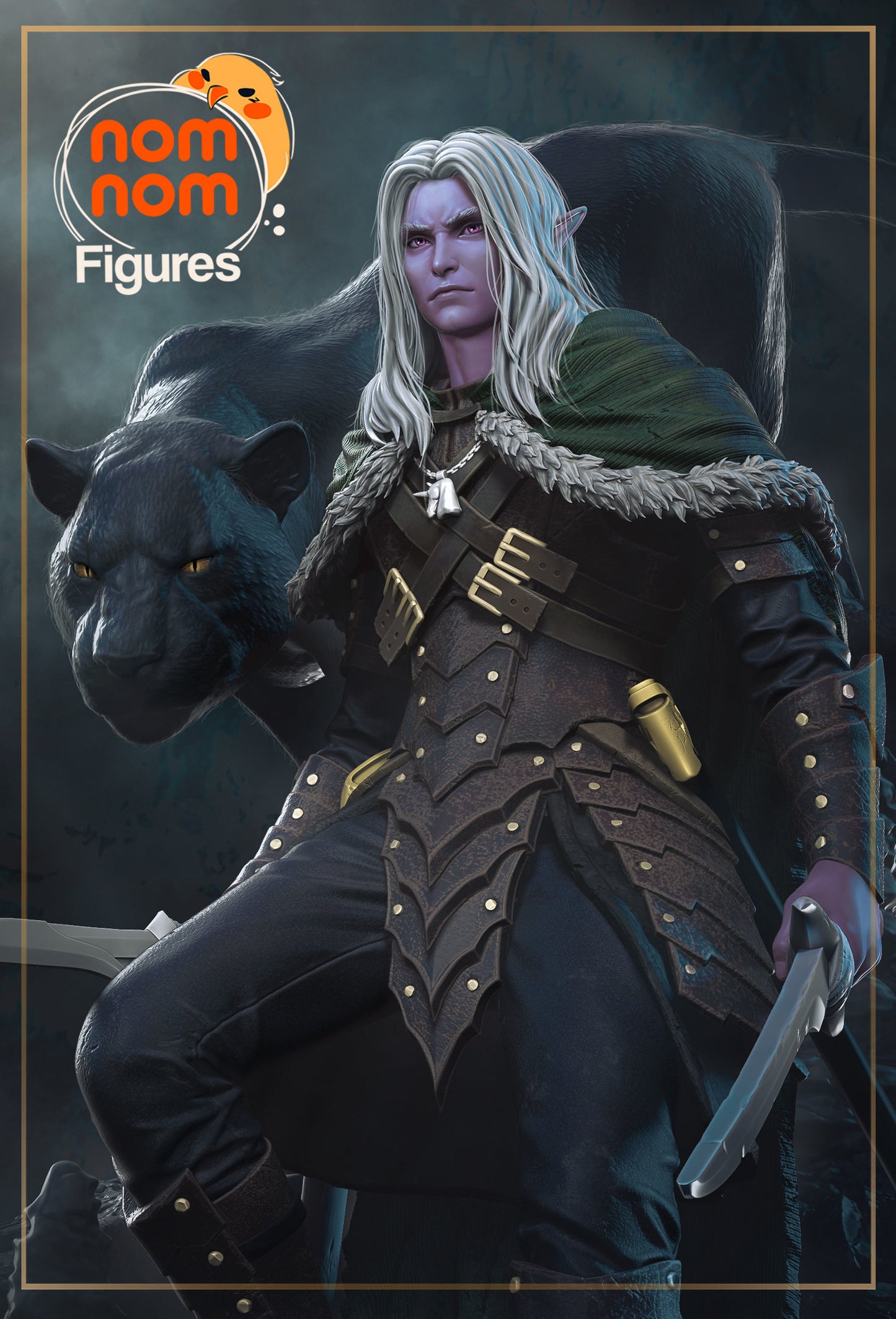 Drizzt Do'Urden | Resin Model or Bust Kit | DIY Baldur’s Gate Dark Elf Hero