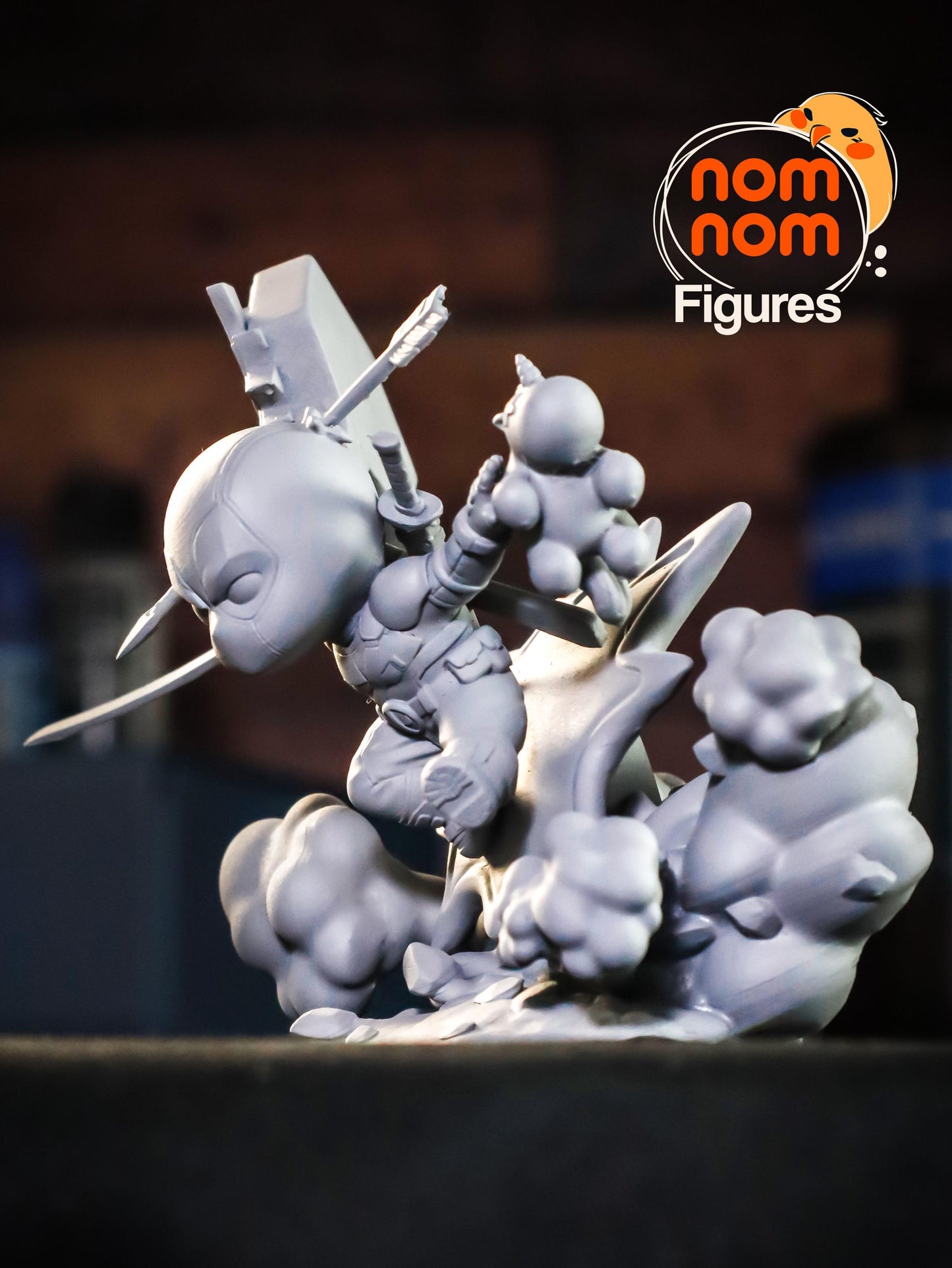 Chibi Deadpool | 3.5-Inch Resin Model Kit | DIY Merc with a Mouth Scene