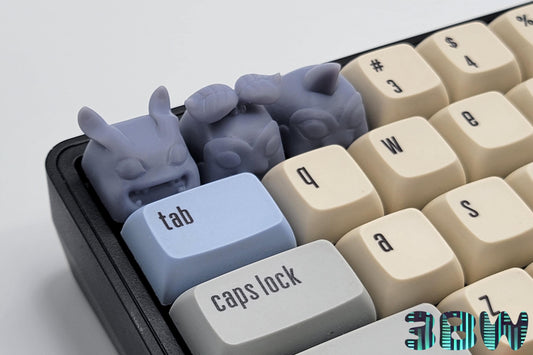 Baby Digimon Keycap Set | Unpainted Resin Artisan Caps | Cherry MX | Koromon, Tanemon, Tsunomon