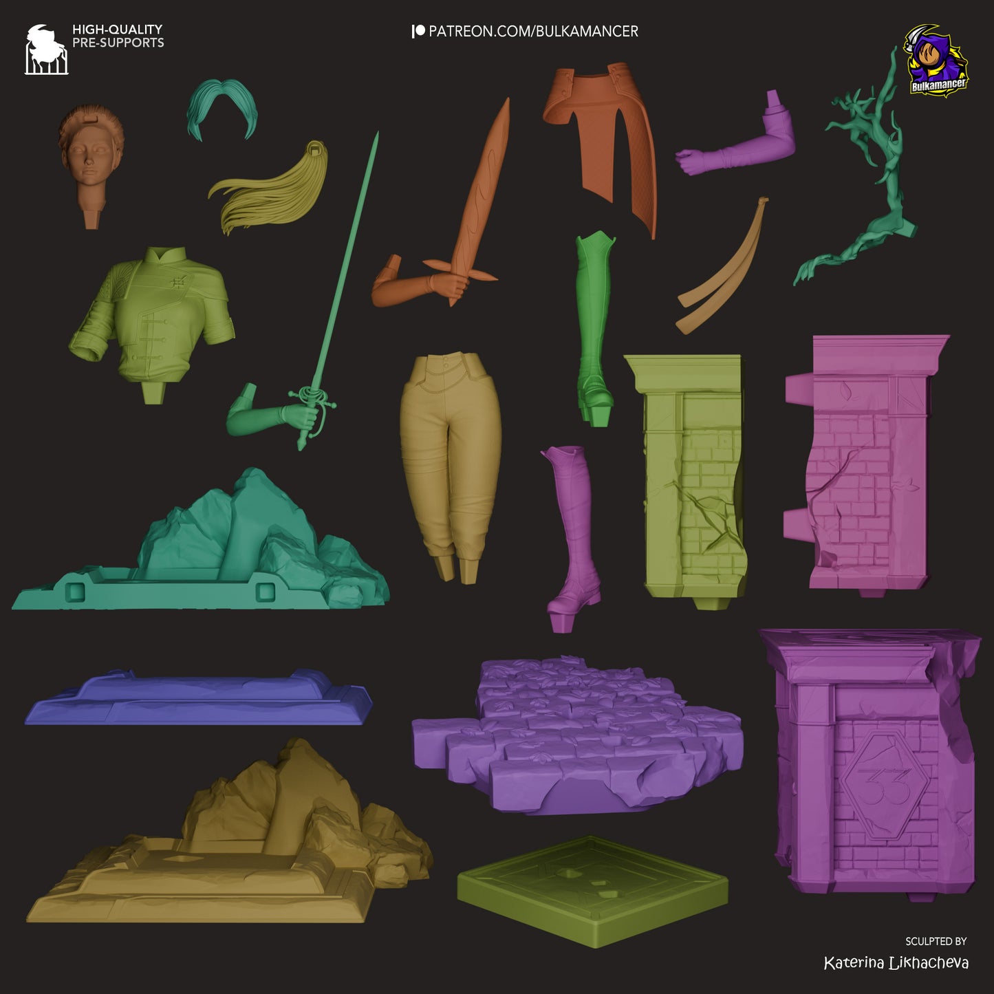 Maelle | 13.5-Inch Resin Model Kit | DIY Clair Obscur: Expedition 33 Mysterious Explorer