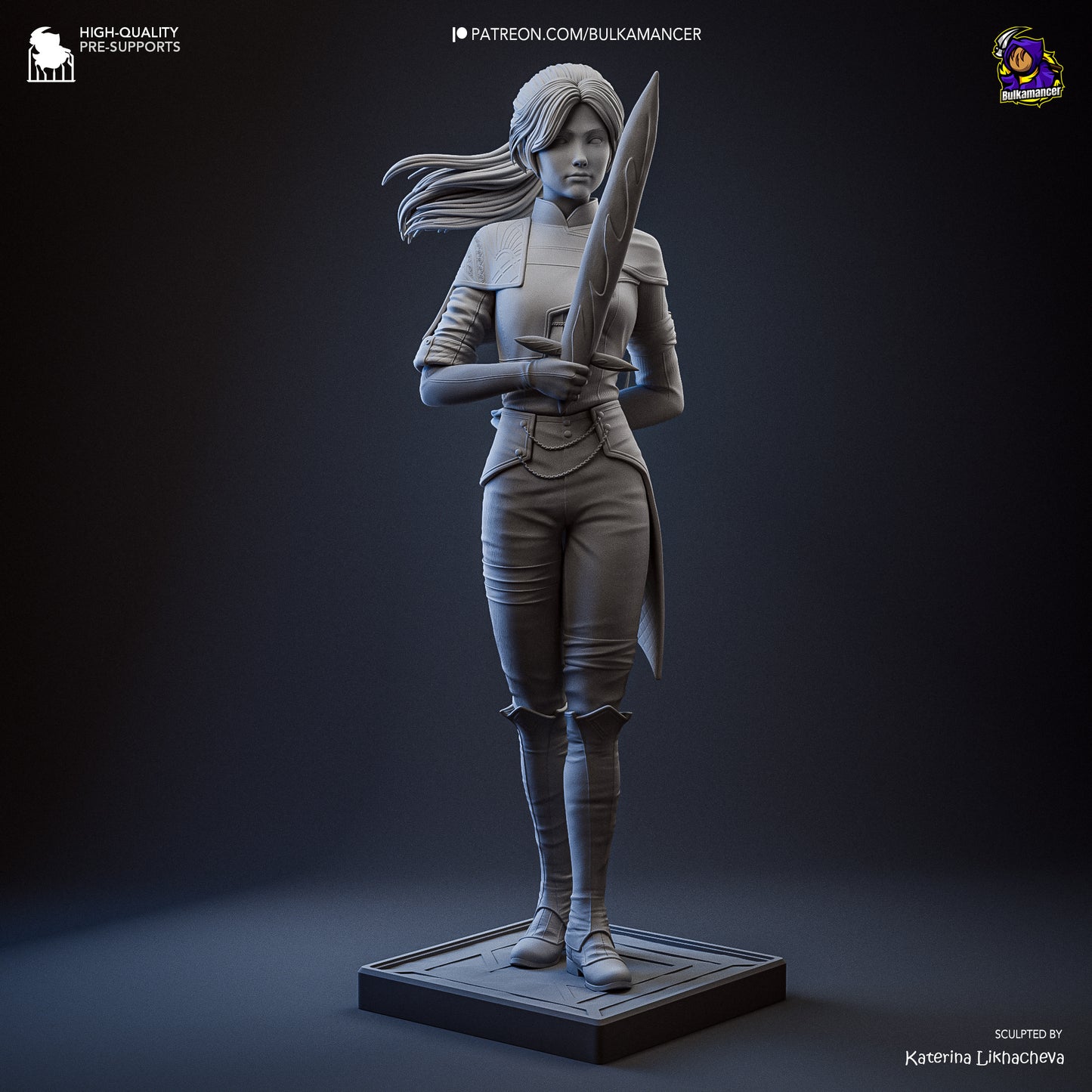 Maelle | 13.5-Inch Resin Model Kit | DIY Clair Obscur: Expedition 33 Mysterious Explorer