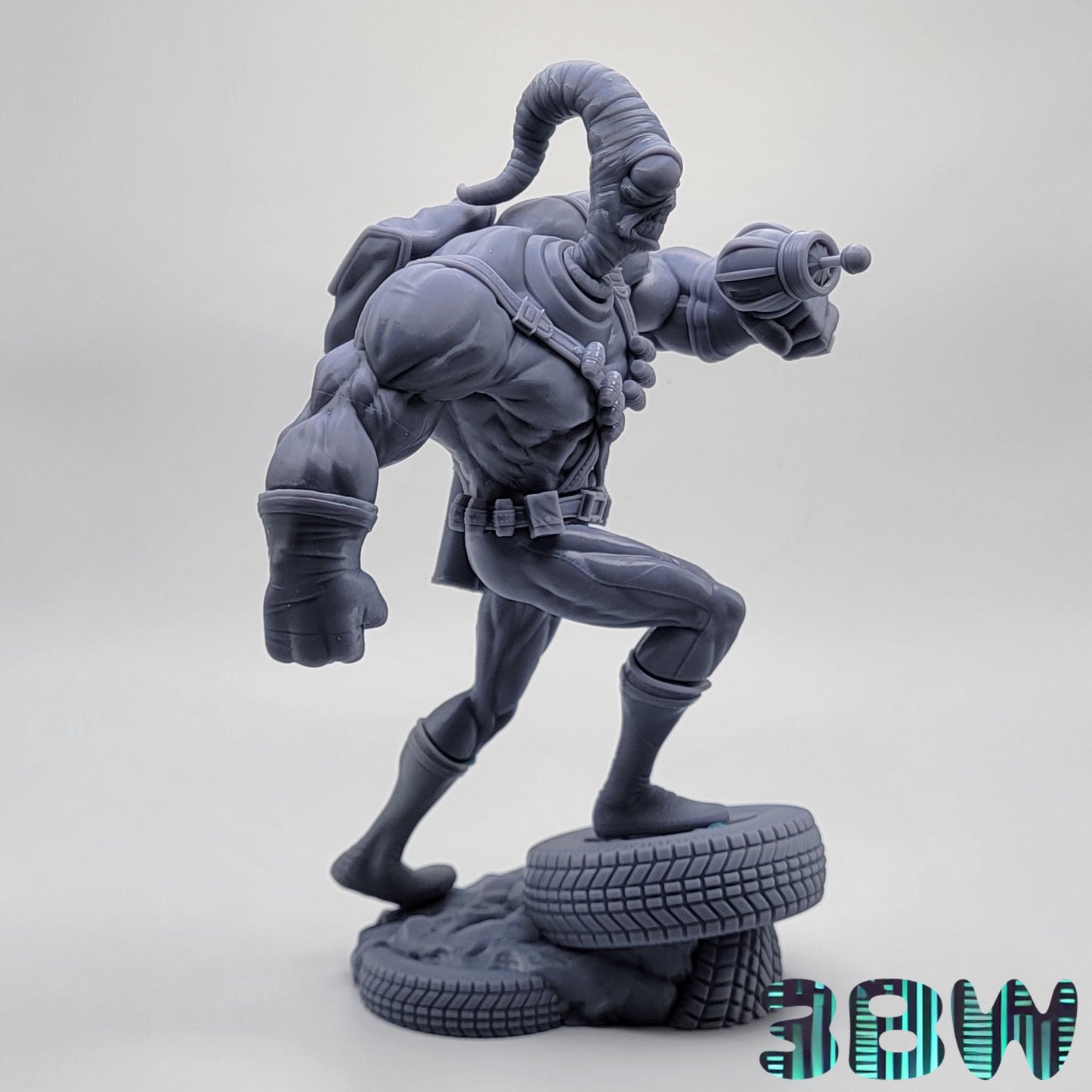 Earthworm Jim | 8-Inch Resin Model Kit | DIY Groovy Plasma Blaster Scene