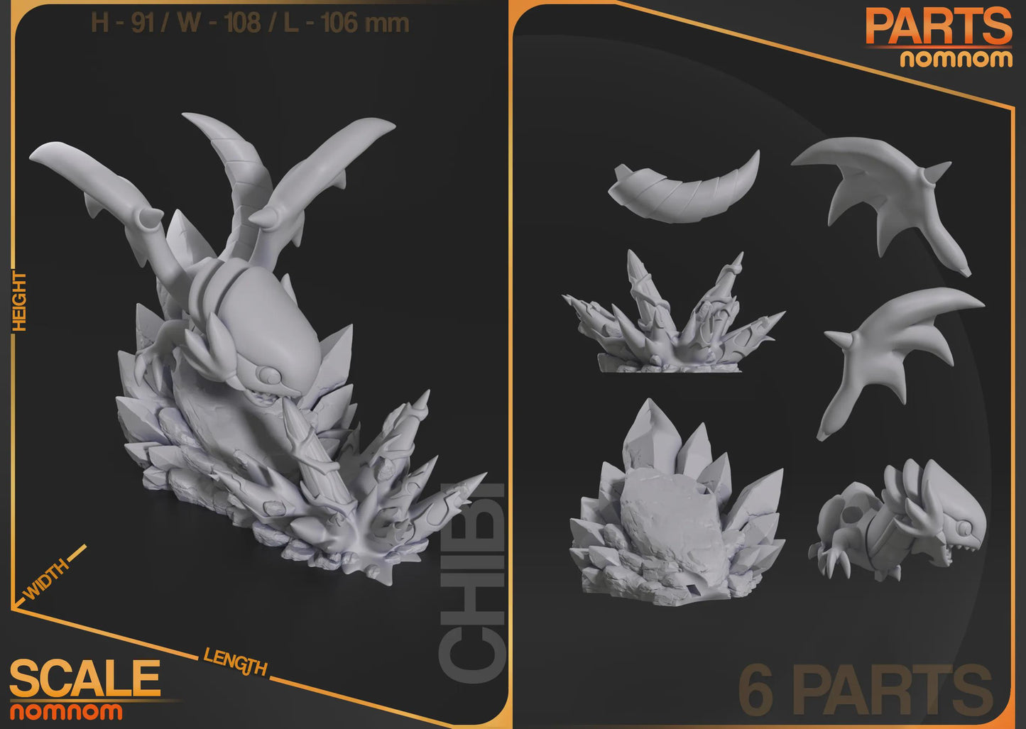Chibi Blue-Eyes White Dragon | 3.5-Inch Unpainted Resin Model Kit | DIY Yu-Gi-Oh Fantasy Dragon Kit