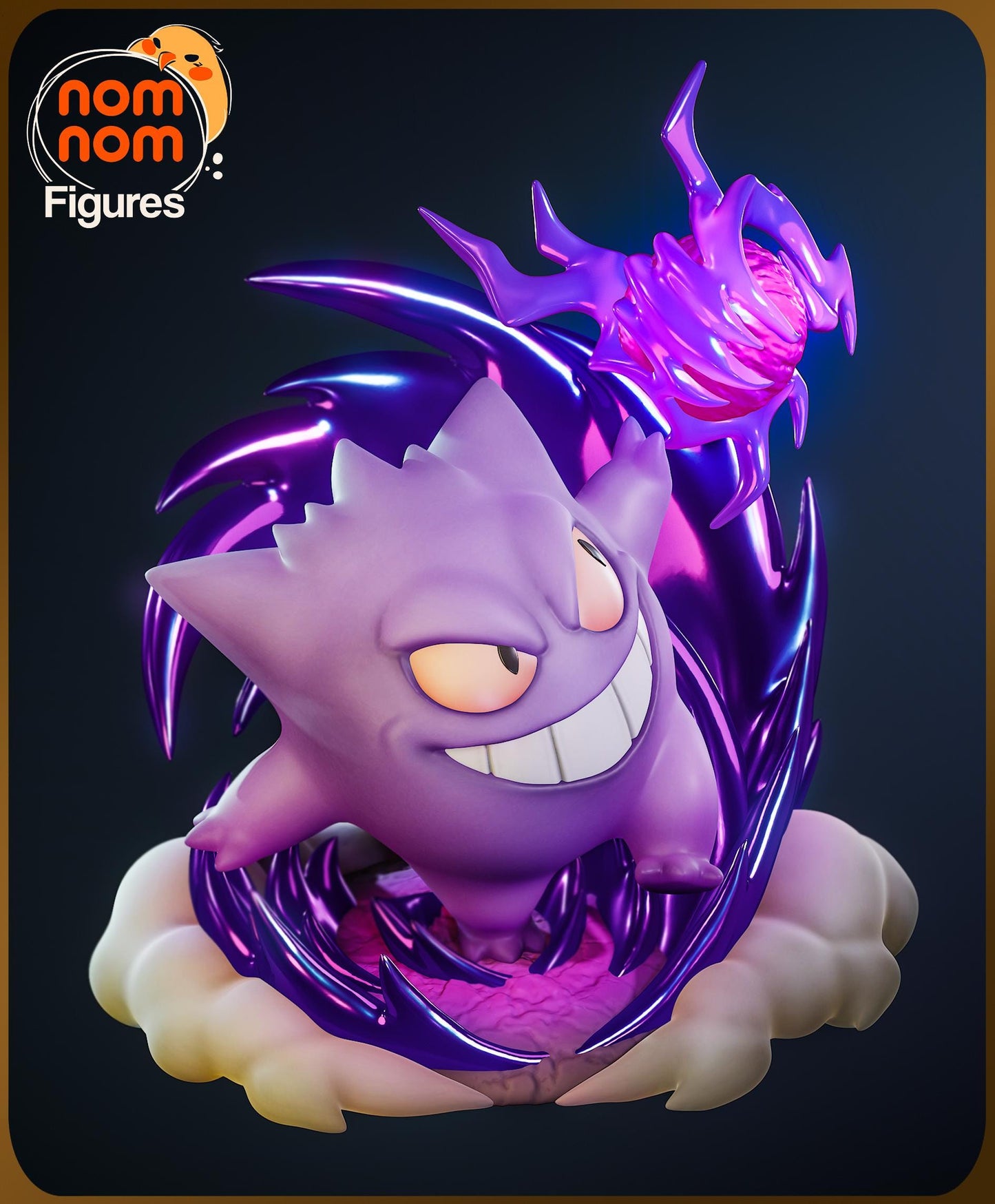 Chibi Gengar | 3-Inch Resin Model Kit | DIY Pokémon Arcane Trickster Scene