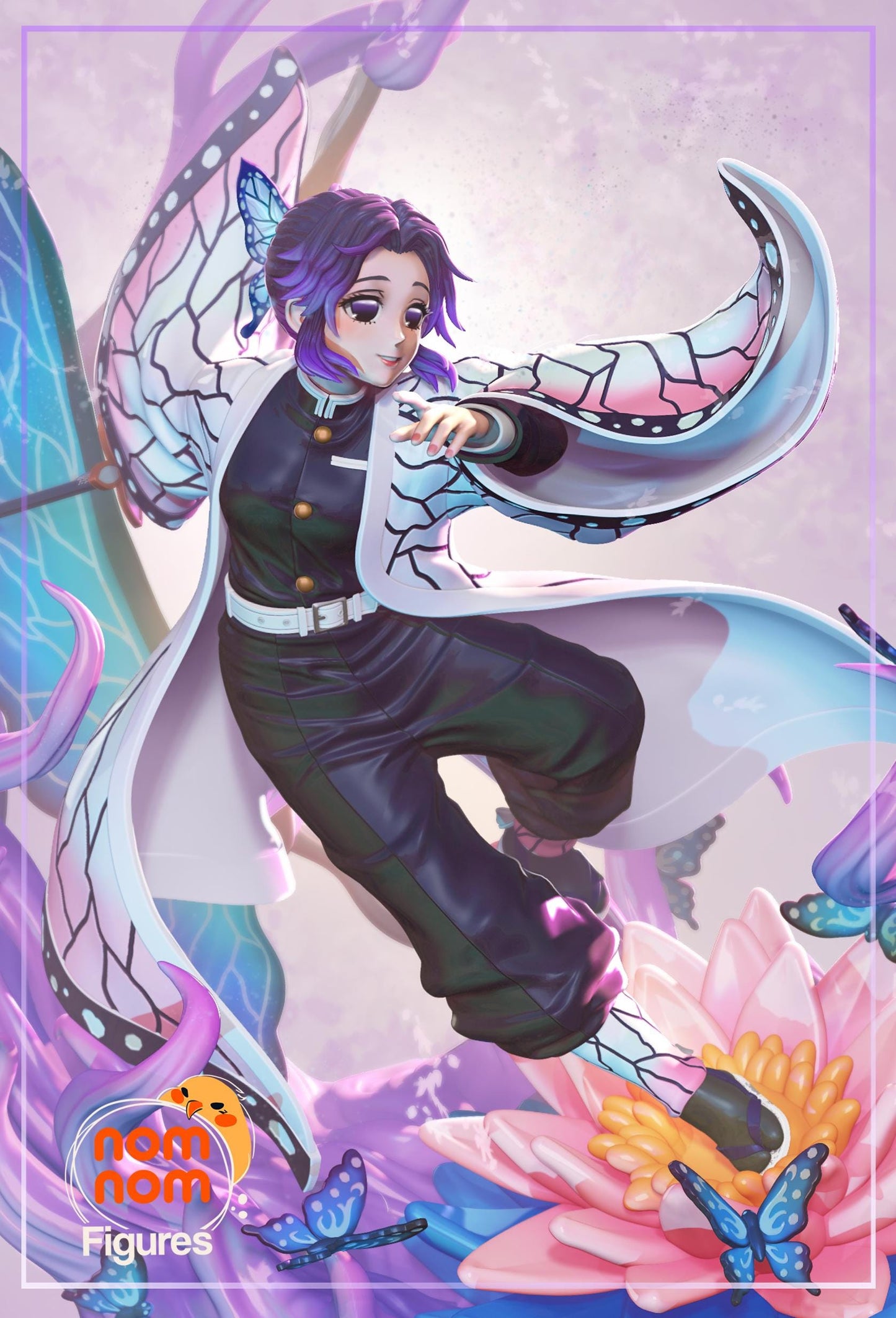 Shinobu Kochou Bust | 2.5-Inch Resin Model Kit | DIY Demon Slayer (Kimetsu no Yaiba)