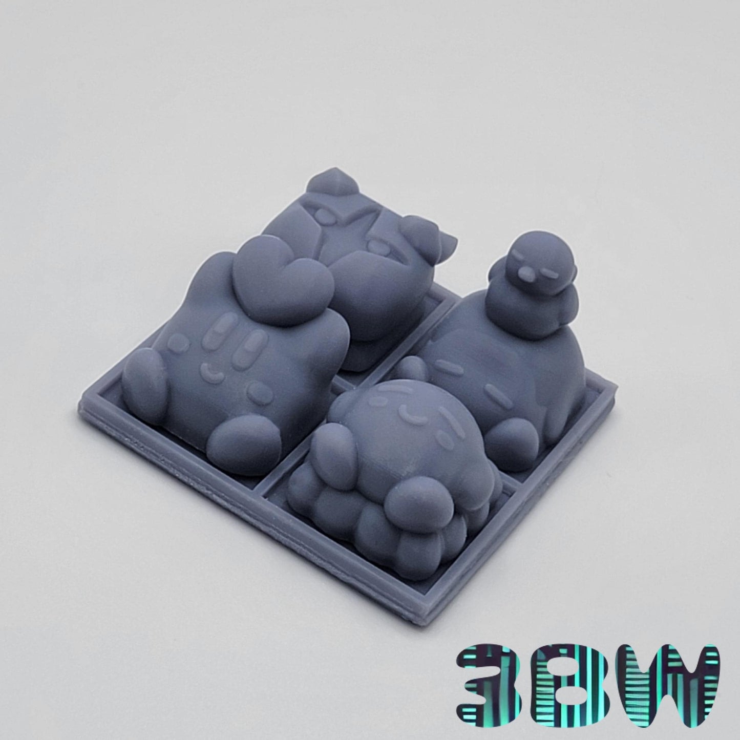 Kirby Keycap Set | Unpainted Resin Artisan Caps | Cherry MX | Armored, Duck Hat, Heart, Sleepy Kirby