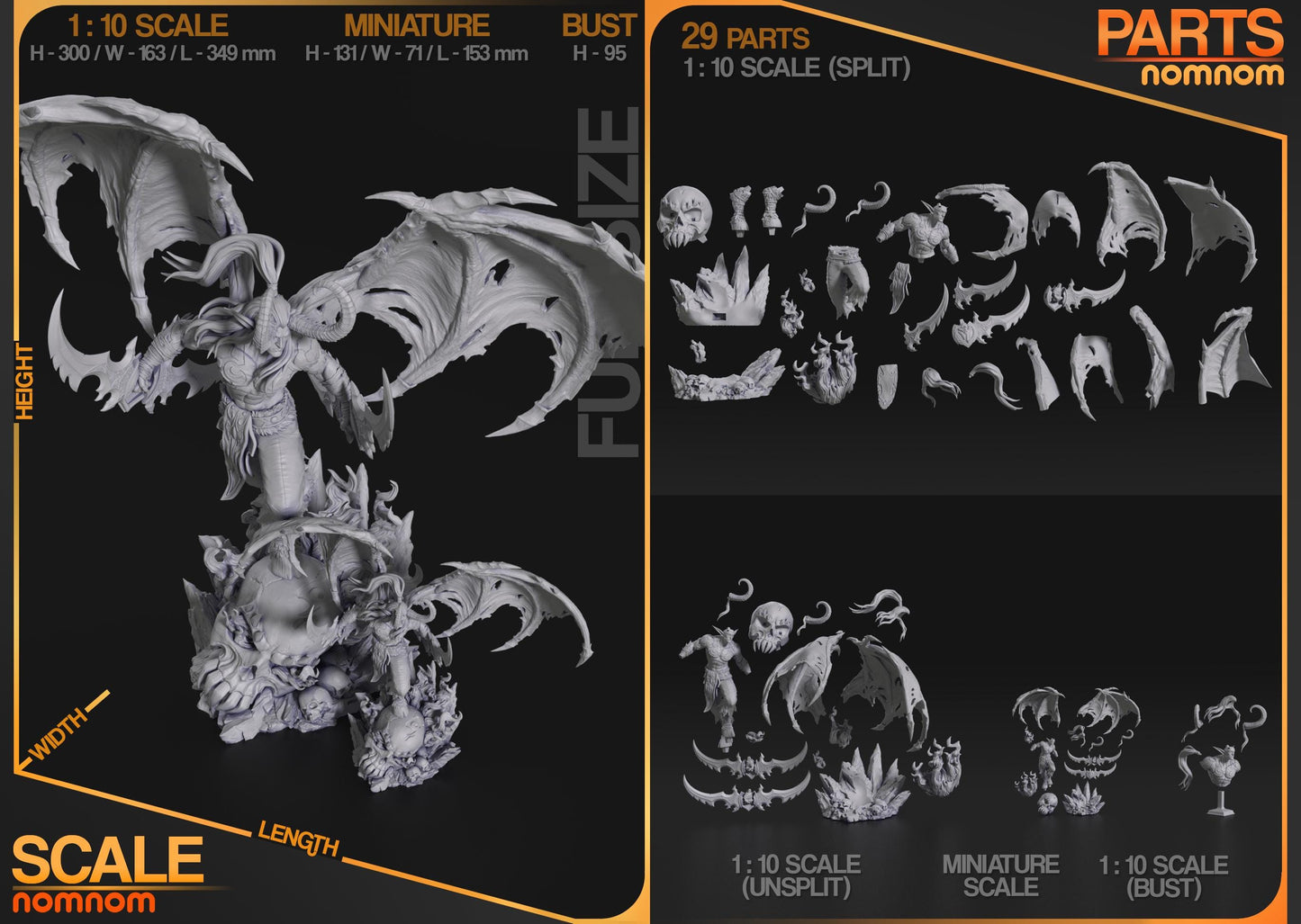 Illidan Stormrage | 5-Inch Resin Model Kit | DIY WoW Demon Hunter Figure