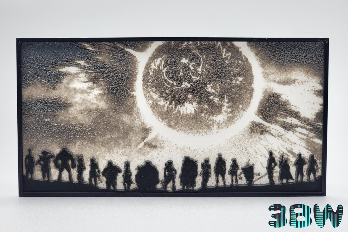 Keyframe Borderlands 3 Lithopane Tribute - Firehawk Memorial Scene | 3D Printed Scene