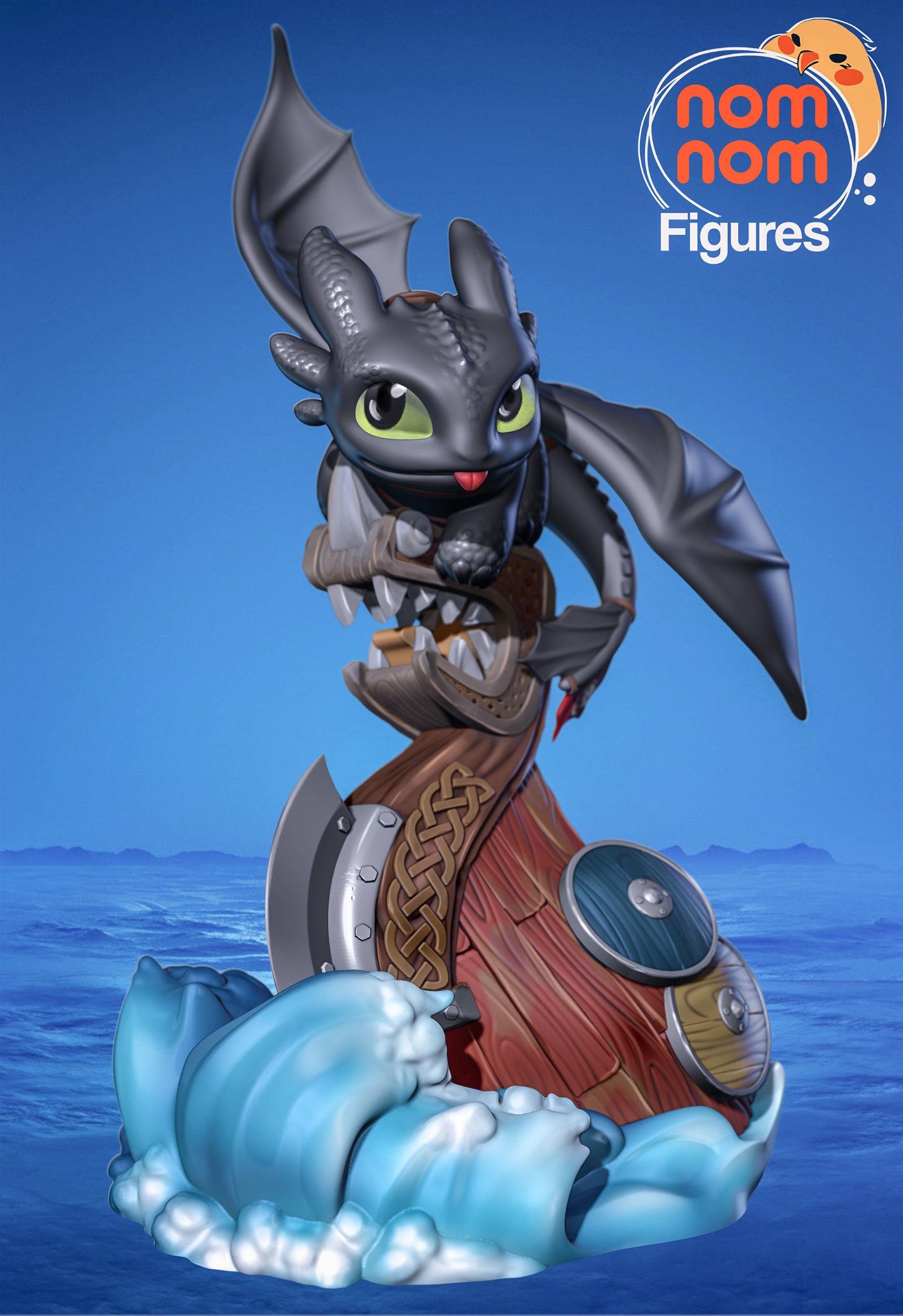 Chibi Toothless | 4.5-Inch Resin Model Kit | How to Train Your Dragon