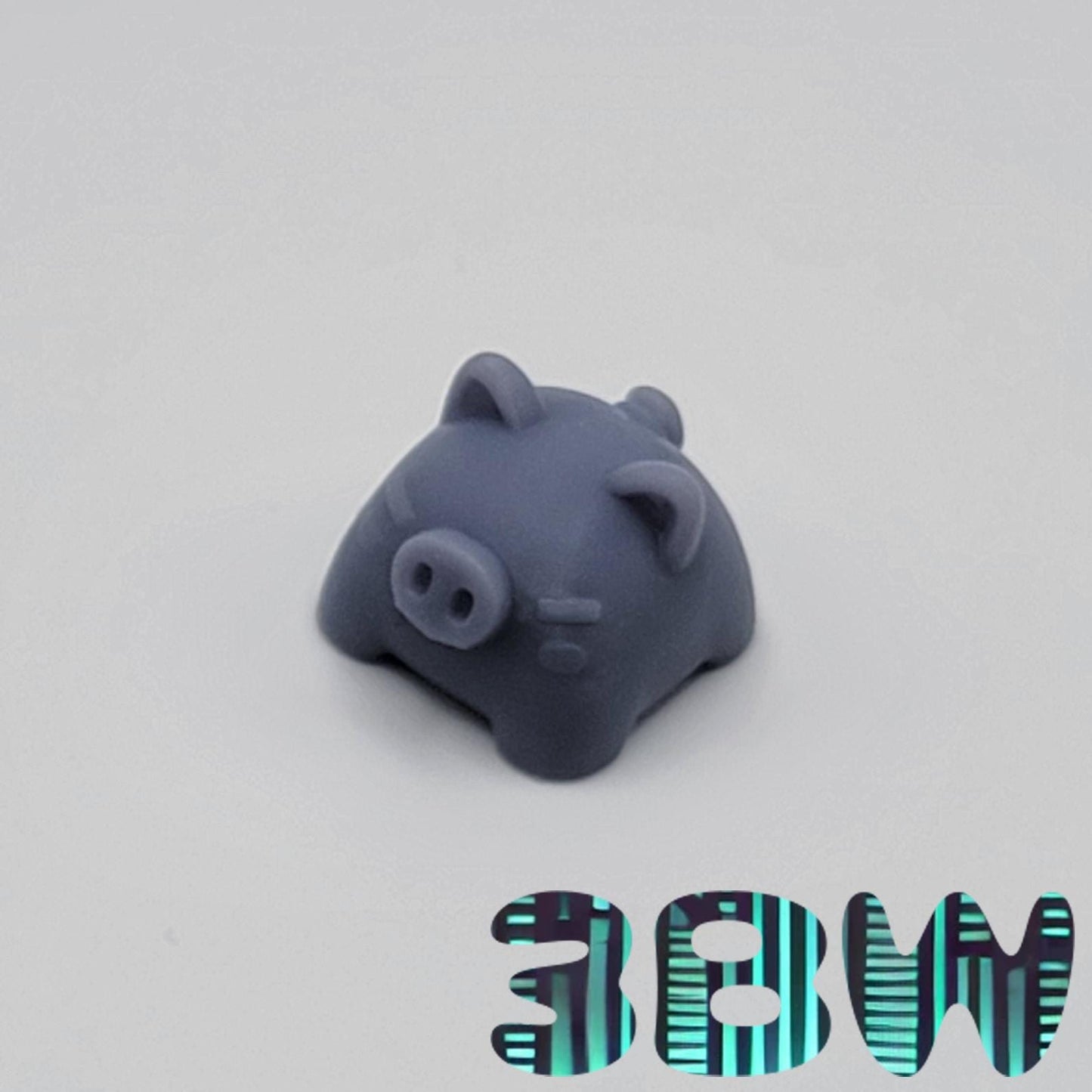 Chibi Animal Keycap Set | Unpainted Resin Artisan Caps | Cherry MX | Frog, Duck, Cat, Shark, Monkey, Pig