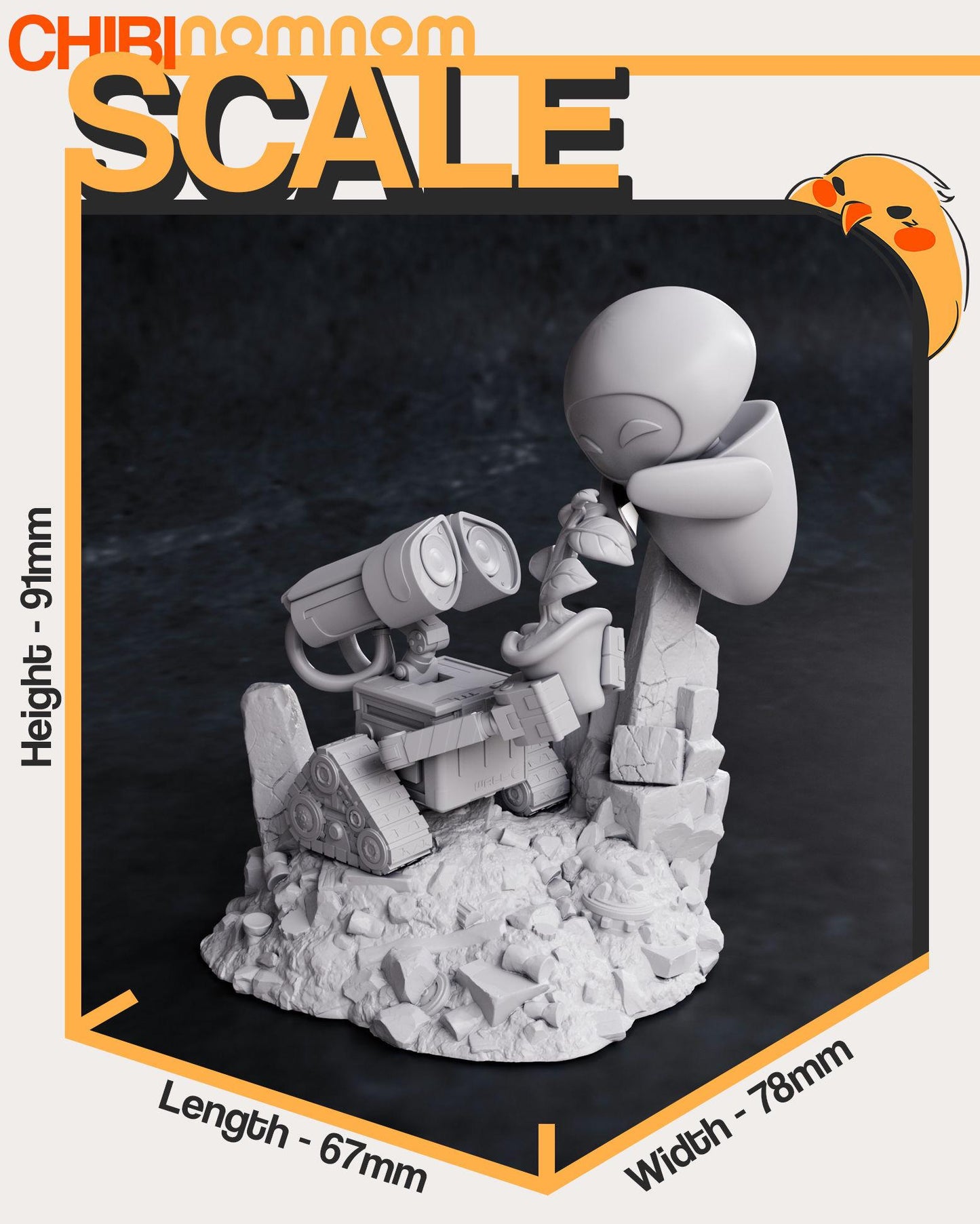 Wall-E and EVE Diorama | 3.5-Inch  Resin Model Kit | DIY Plant Scene Tribute