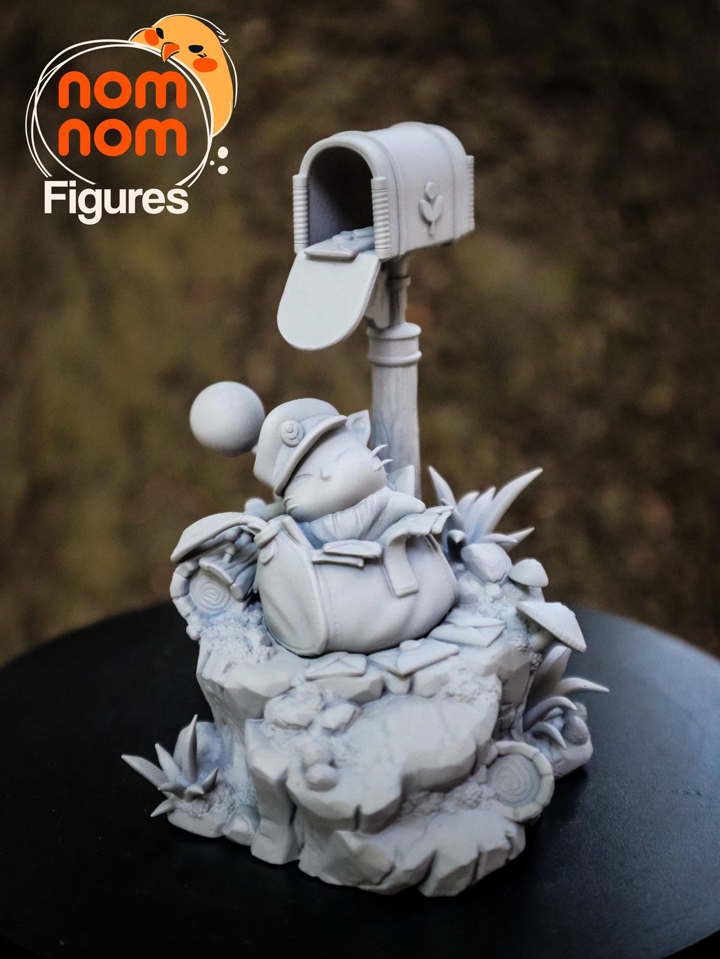 Chibi Mail Moogle | 3.5-Inch Resin Model Kit | DIY Postal Nap Scene Final Fantasy Inspired