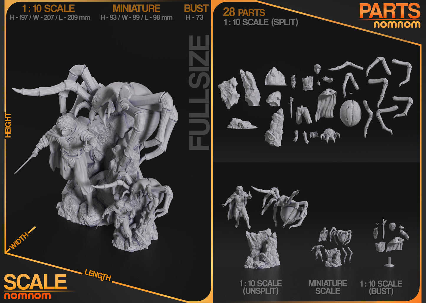 Frodo Baggins | Resin Model or Bust Kit | DIY Lord of the Rings Ringbearer