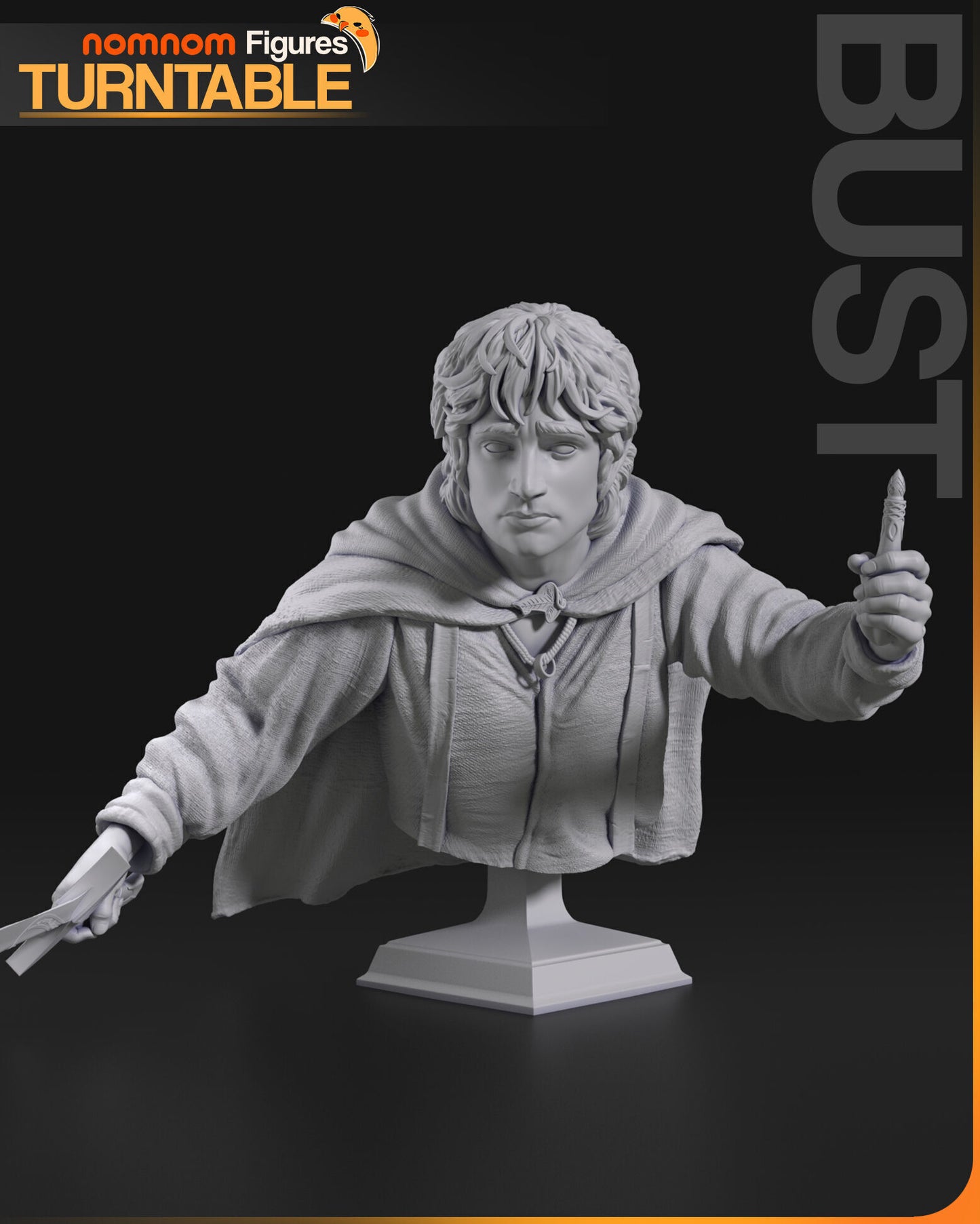 Frodo Baggins | Resin Model or Bust Kit | DIY Lord of the Rings Ringbearer