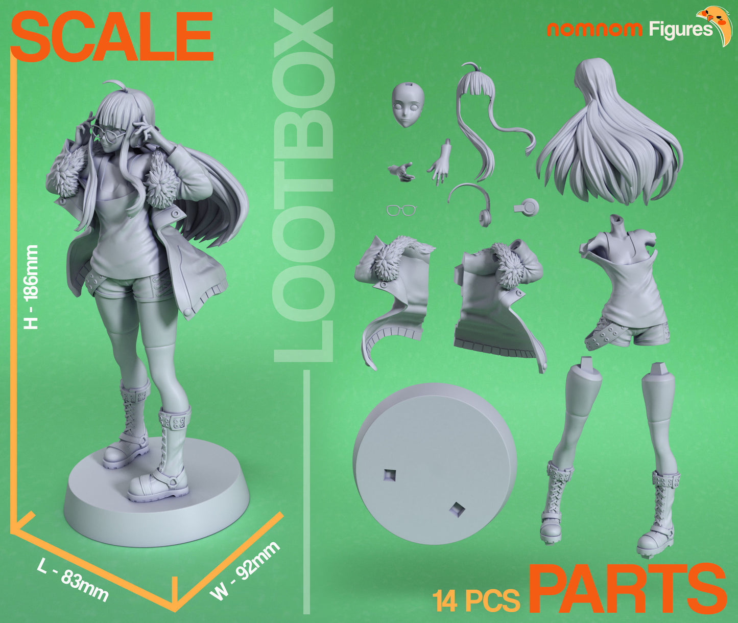Futaba Sakura | 7.5-Inch Resin Model Kit | DIY Persona 5 Genius Hacker
