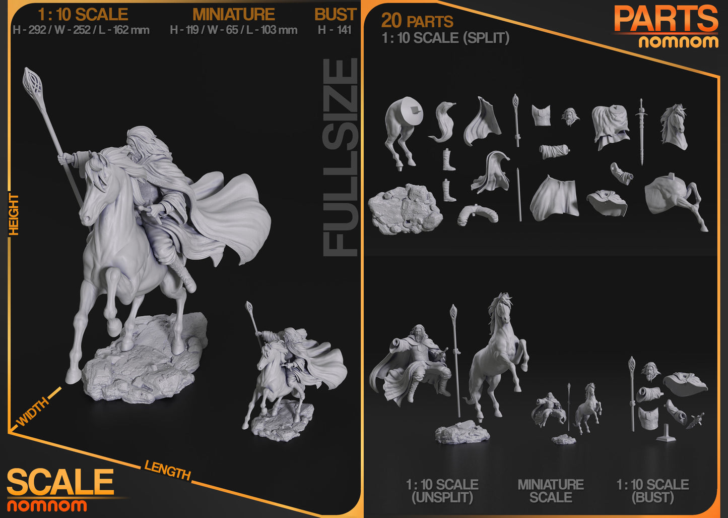 Gandalf the White | Resin Model or Bust Kit | DIY Lord of the Rings Wizard