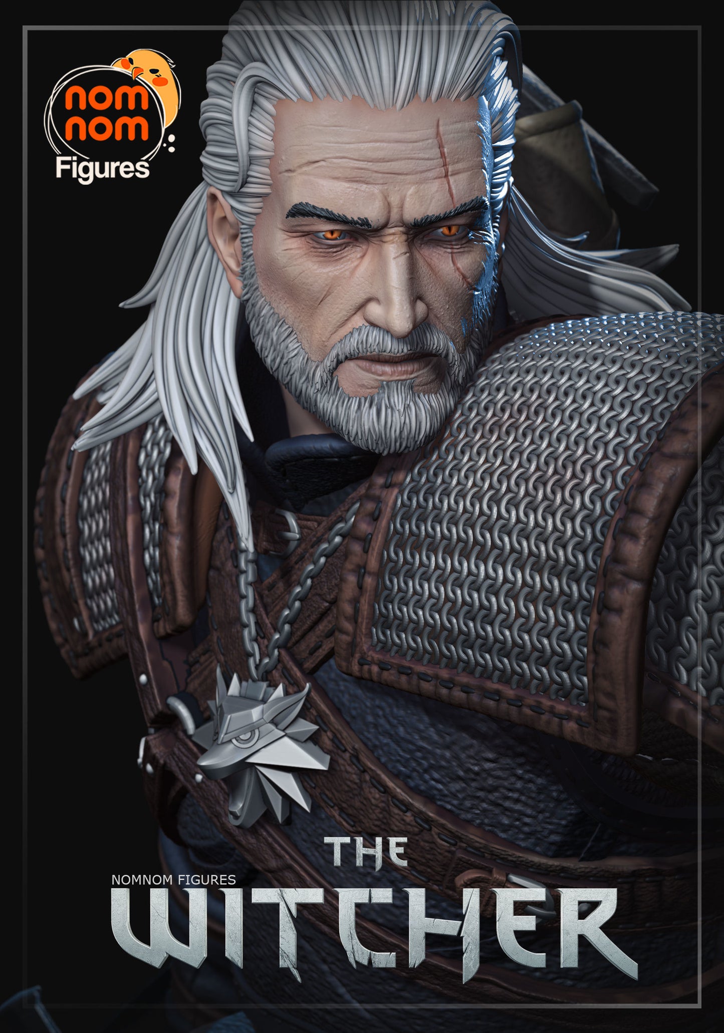 Geralt | 9-Inch Resin Model Kit | DIY Witcher White Wolf Monster Hunter