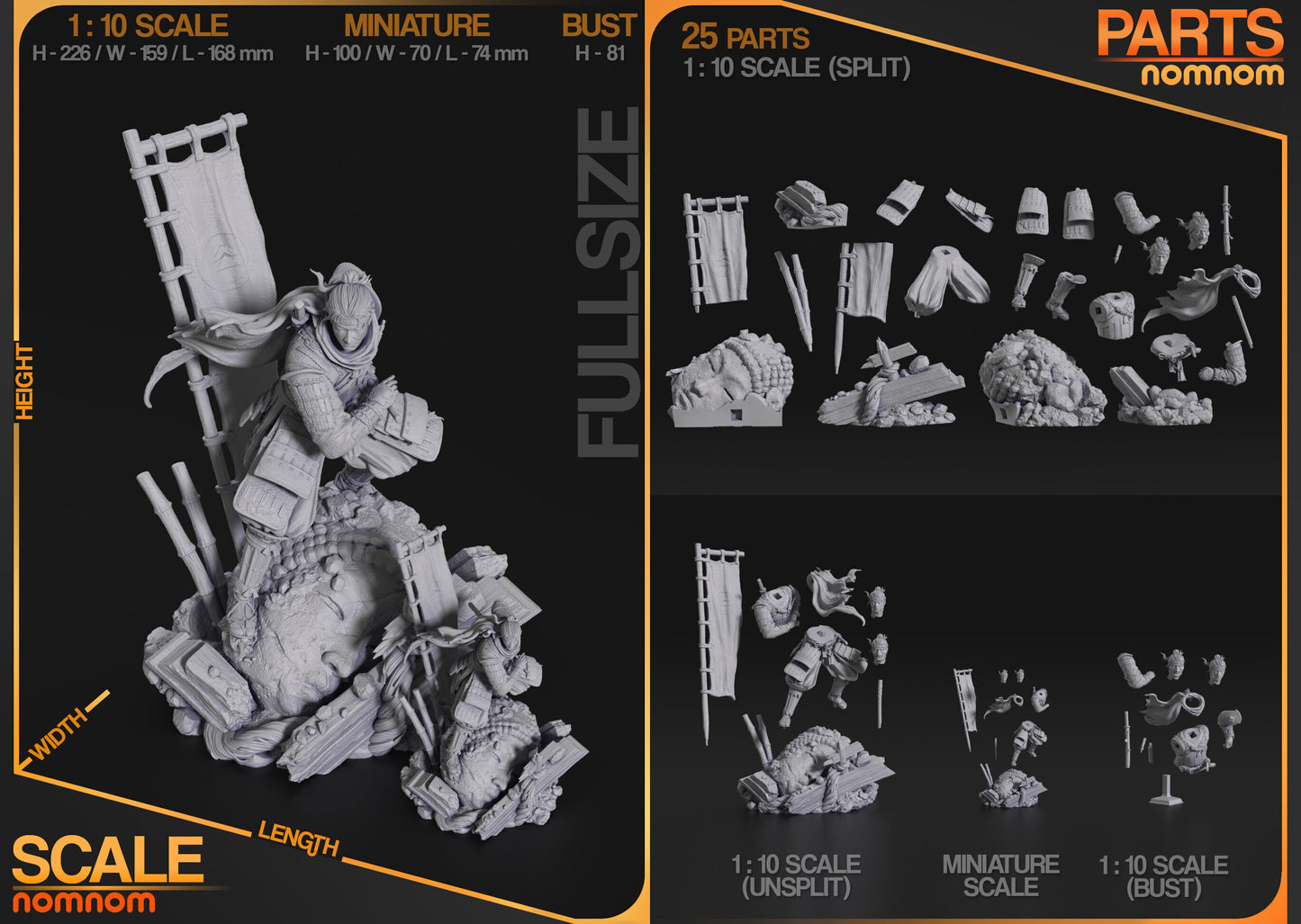Jin Sakai | Resin Model or Bust Kit | DIY Ghost of Tsushima Samurai Hero