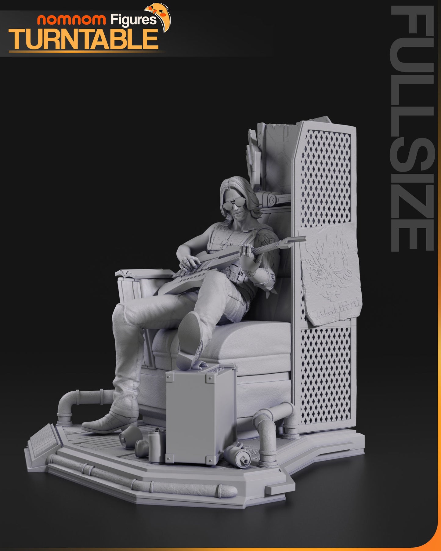 Johnny Silverhand | Resin Model or Bust Kit | DIY Cyberpunk 2077 Rockerboy Rebel