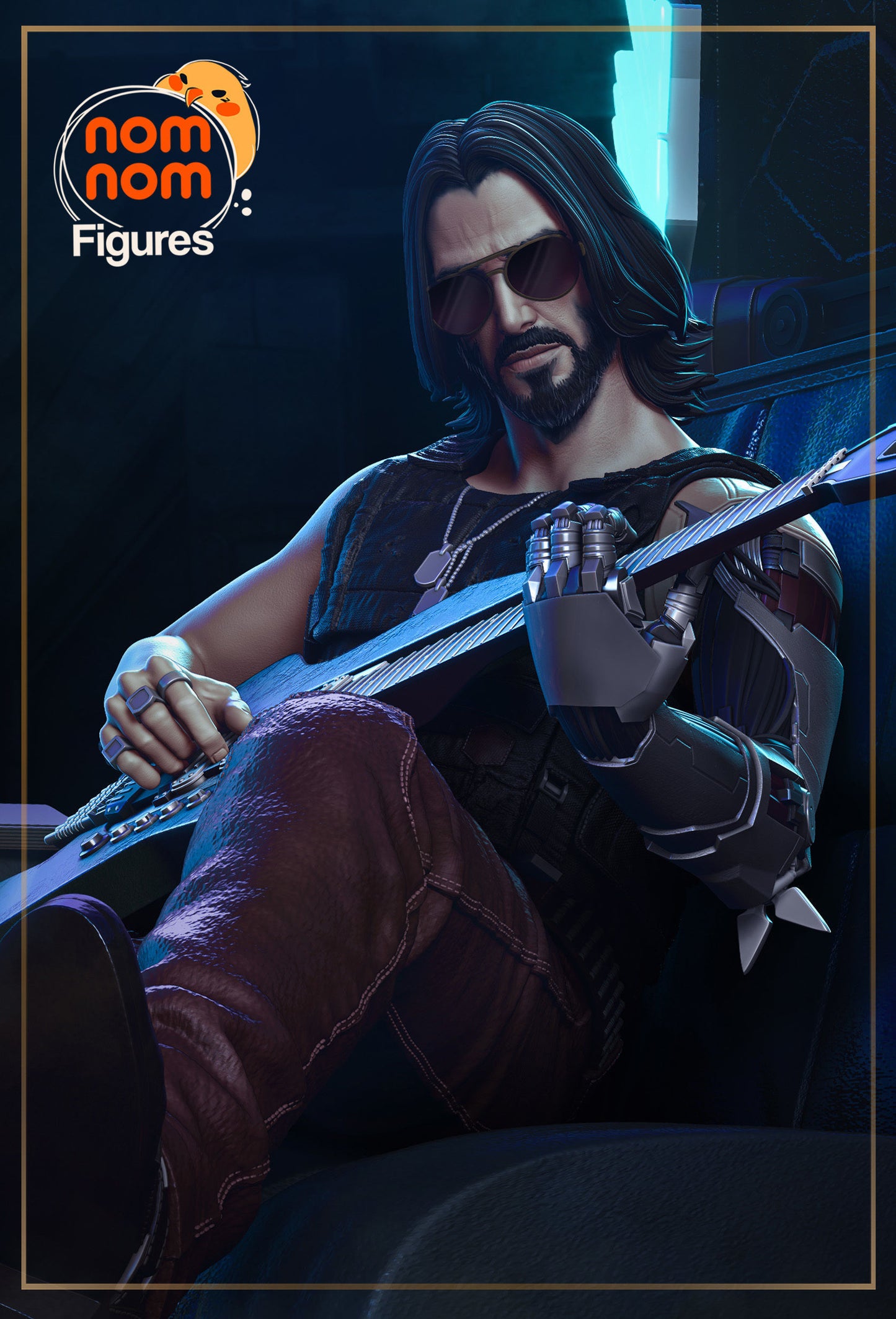 Johnny Silverhand | Resin Model or Bust Kit | DIY Cyberpunk 2077 Rockerboy Rebel
