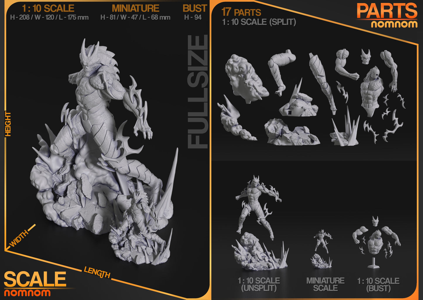 Kaiju No. 8 | Resin Model or Bust Kit | DIY Kaiju Slayer
