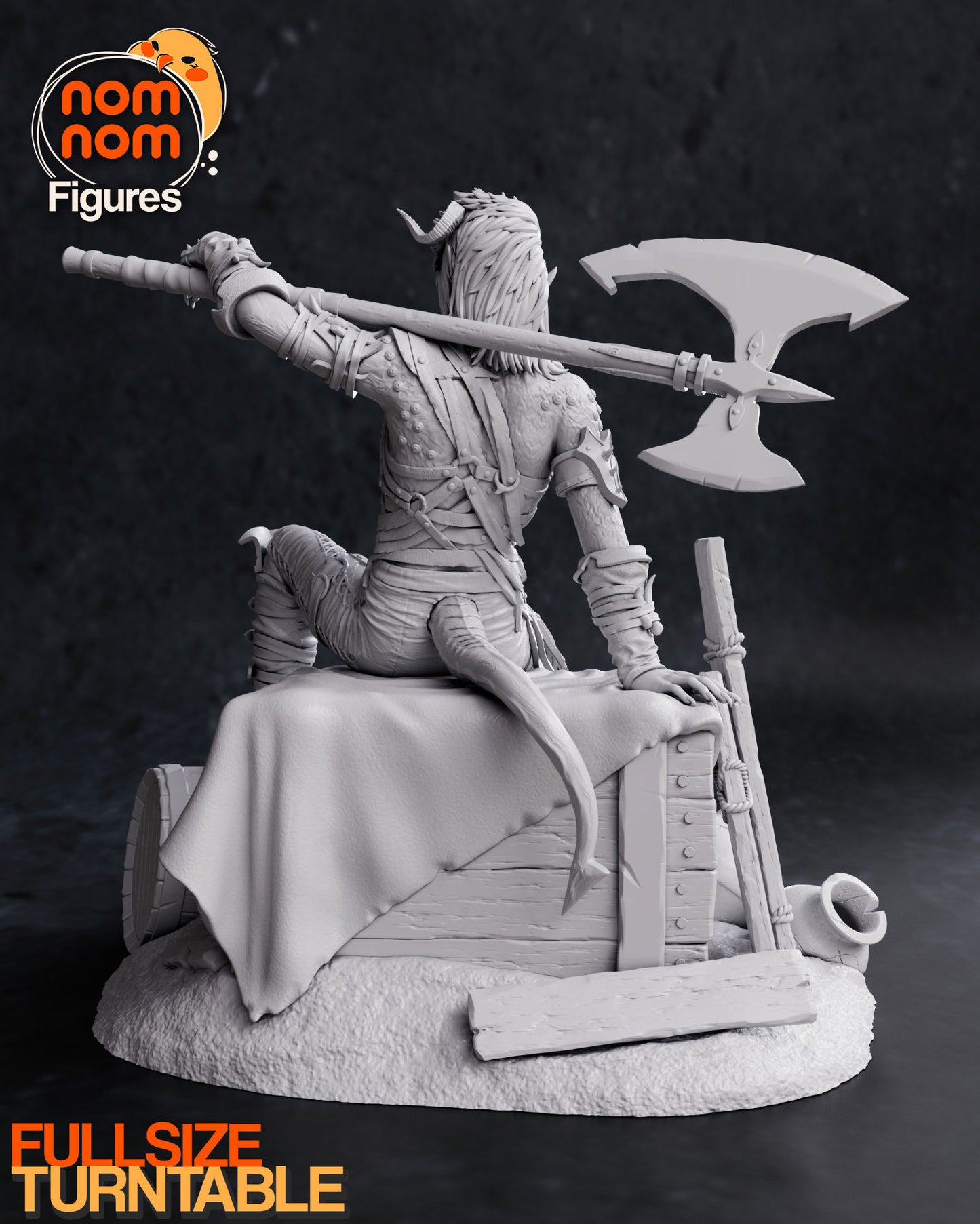 Karlach | Resin Model or Bust Kit | BG3 Baldur’s Gate Tiefling Barbarian