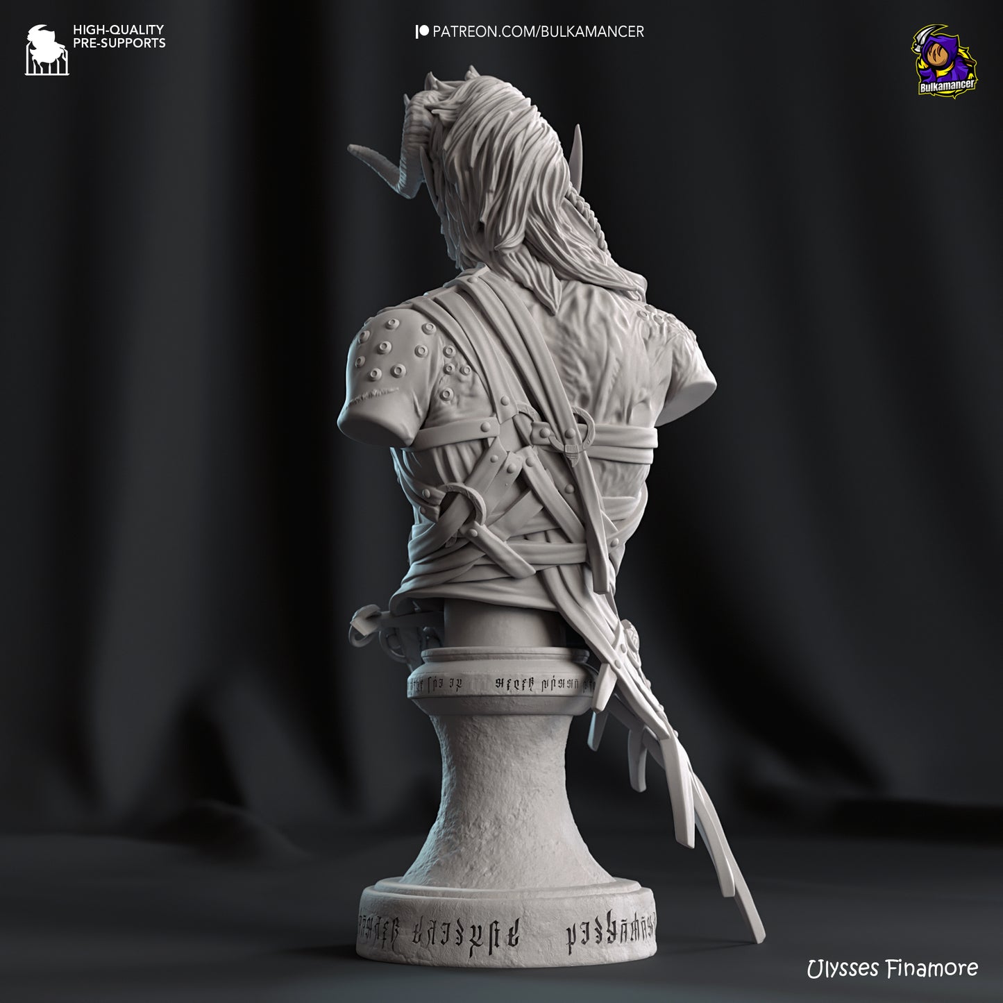 Karlach  | Resin Model or Bust Kit | DIY Baldur's Gate 3 Tiefling Barbarian